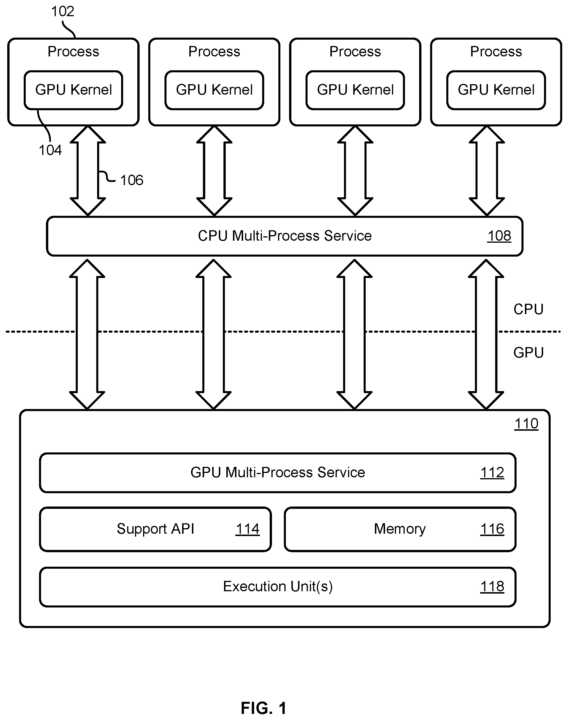 Patent US12591473 — Technique for sharing context among multiple threads — Figure 1