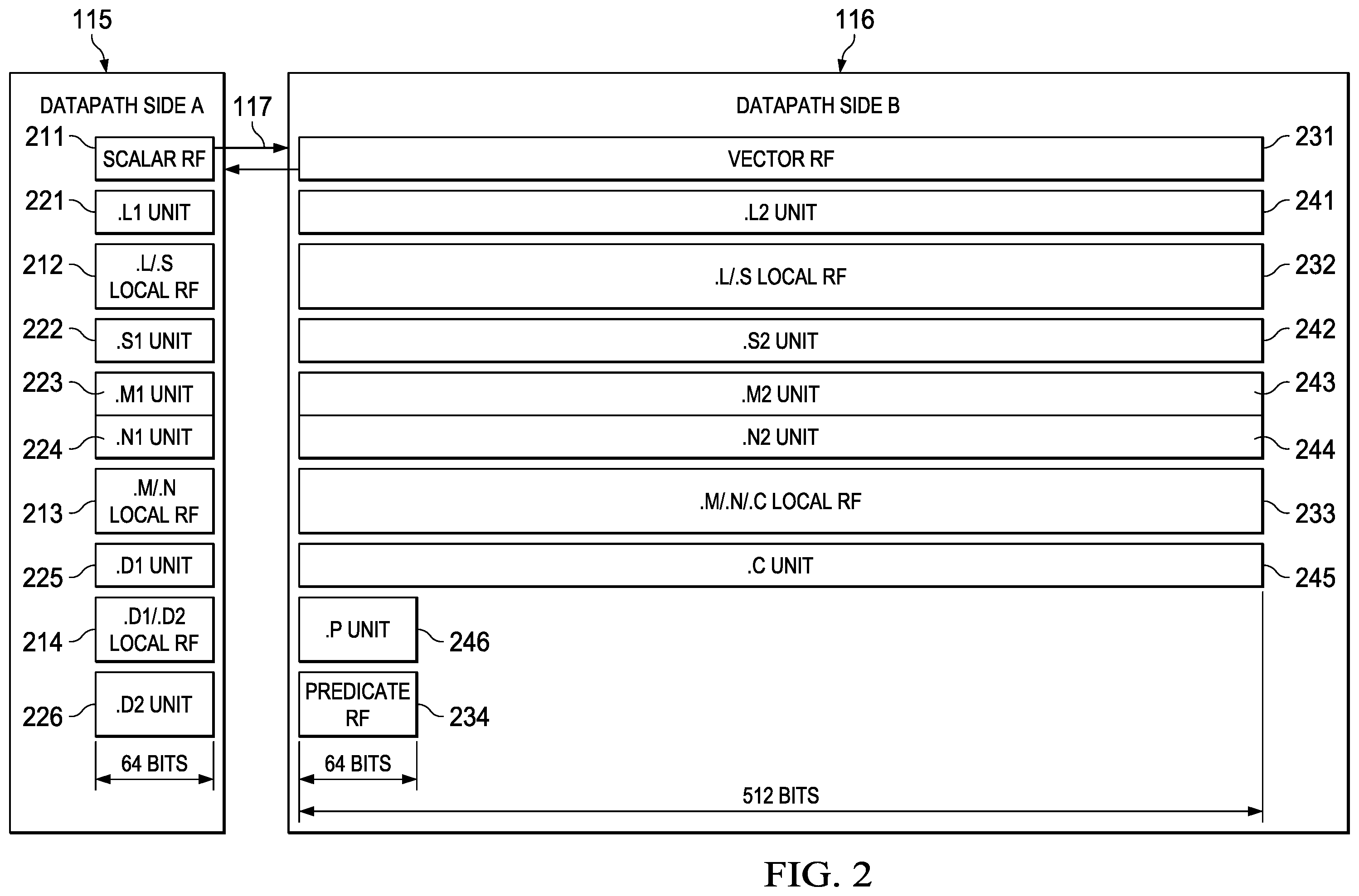 Patent US12591517 Figure 2 – Fetching vector data elements with padding