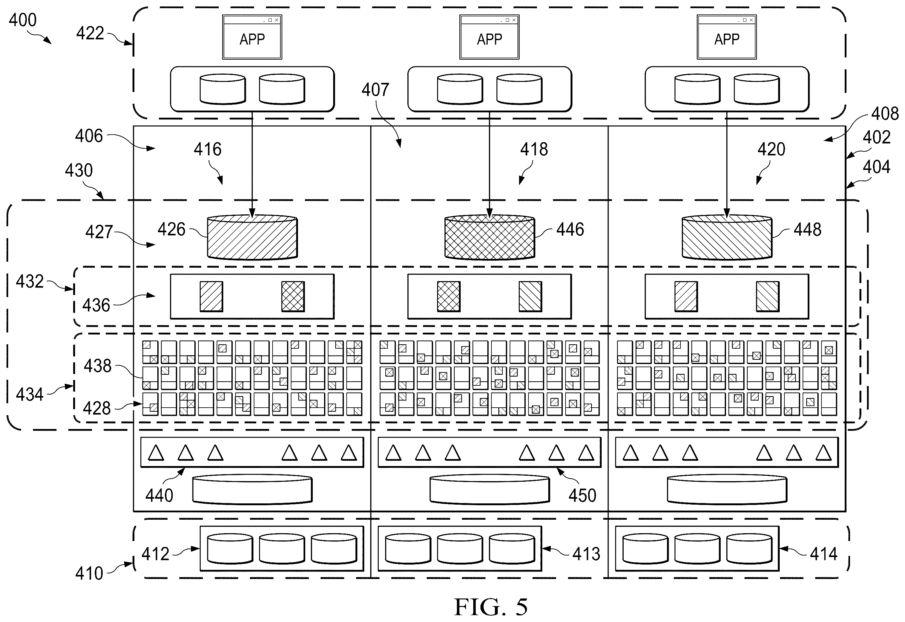 Patent US12591552 Figure 5 – Distributed file system that provides scalability and resiliency