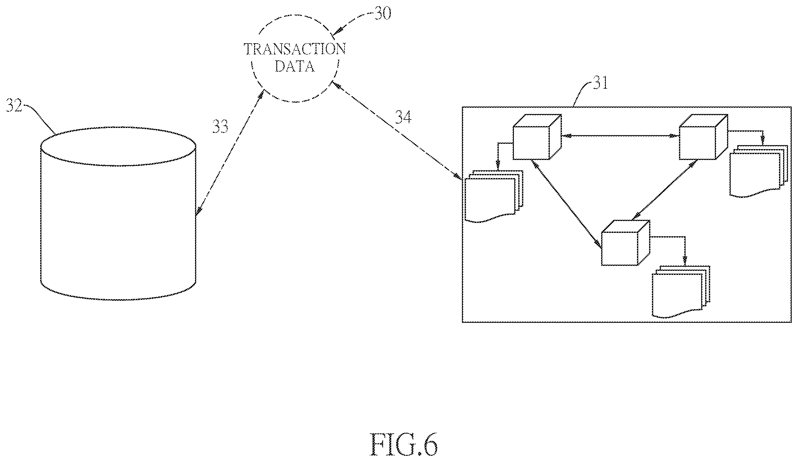 Patent US12591557 Figure 8 – Blockchain audit system