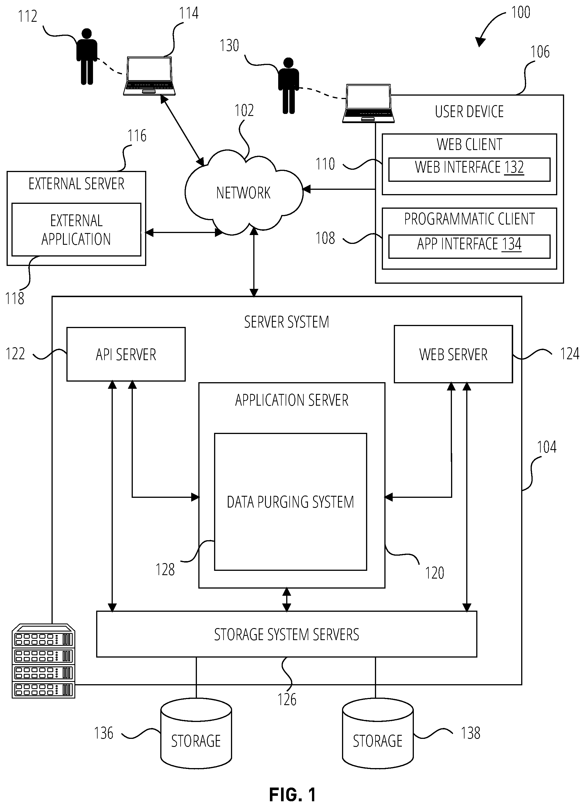Patent US12591565 Figure 1 – Predicting purge effects in hierarchical data environments