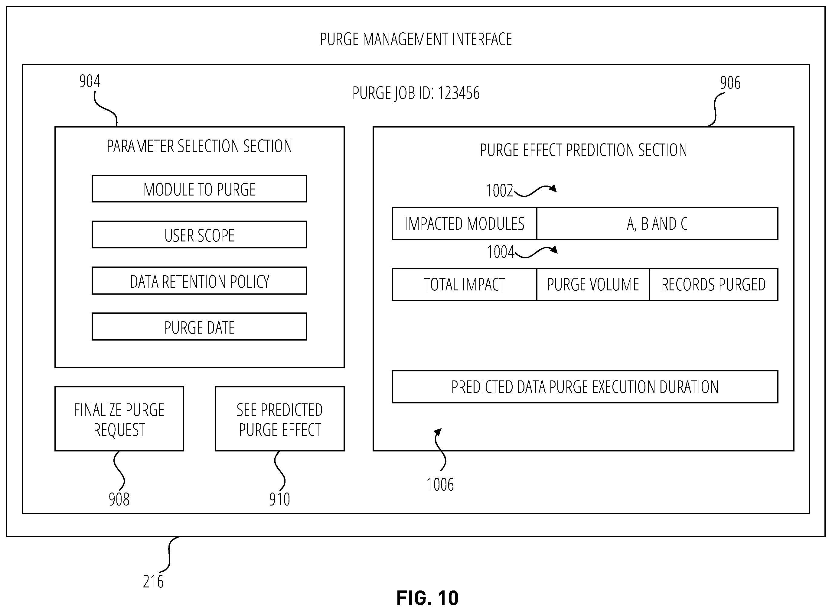 Patent US12591565 Figure 10 – Predicting purge effects in hierarchical data environments