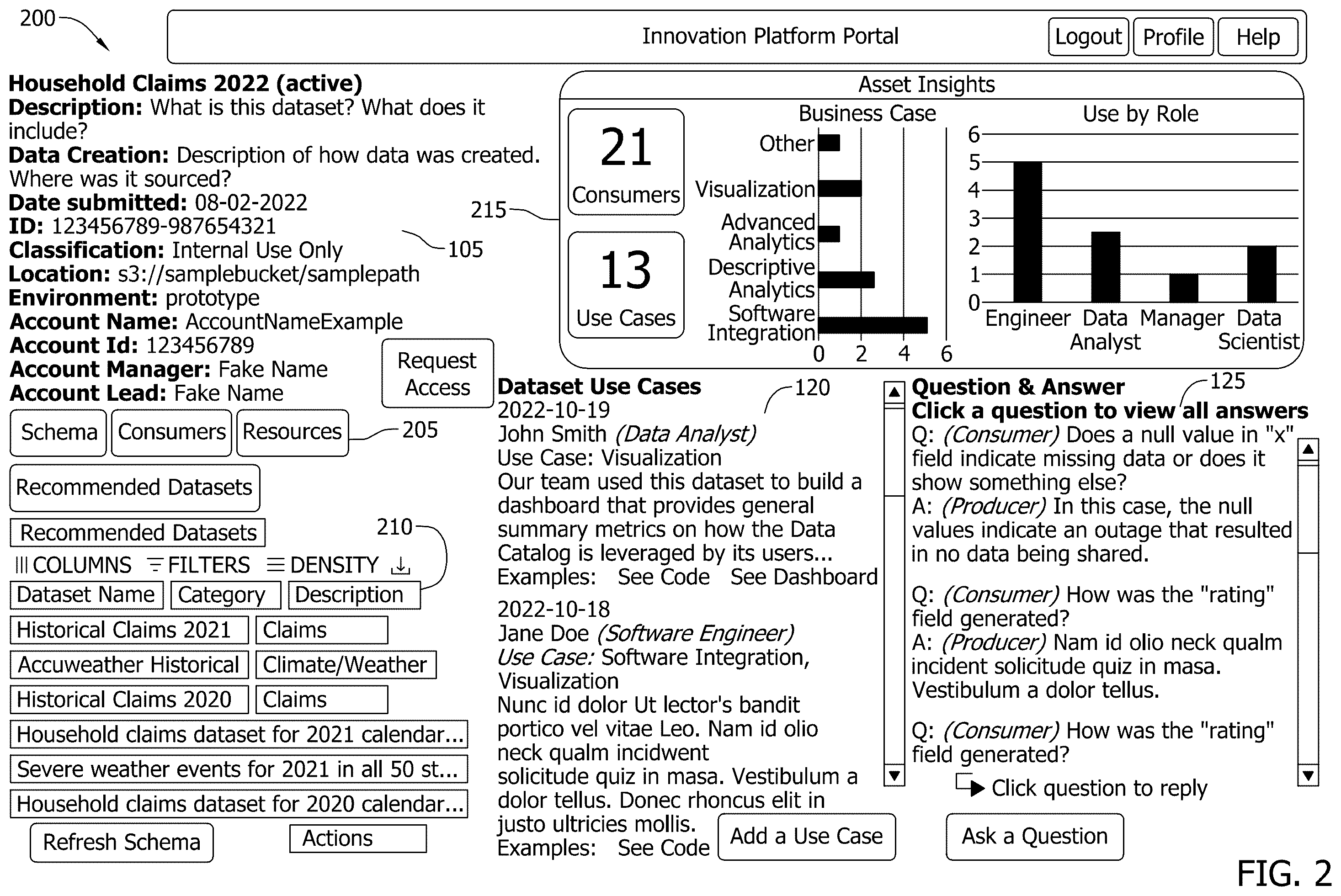 Patent US12591585 Figure 2 – Systems and methods for advanced enterprise data storage and retrieval