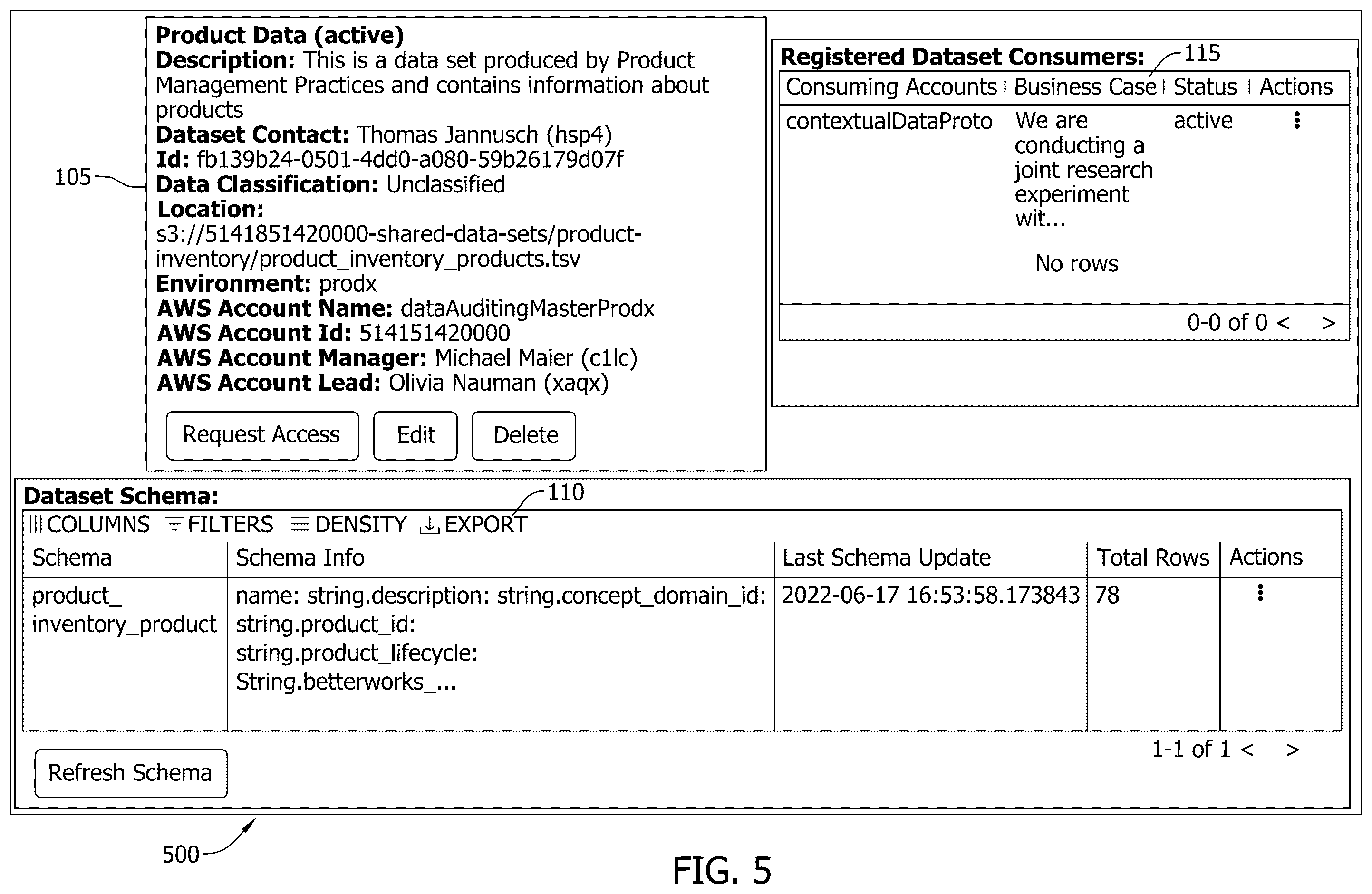 Patent US12591585 Figure 5 – Systems and methods for advanced enterprise data storage and retrieval