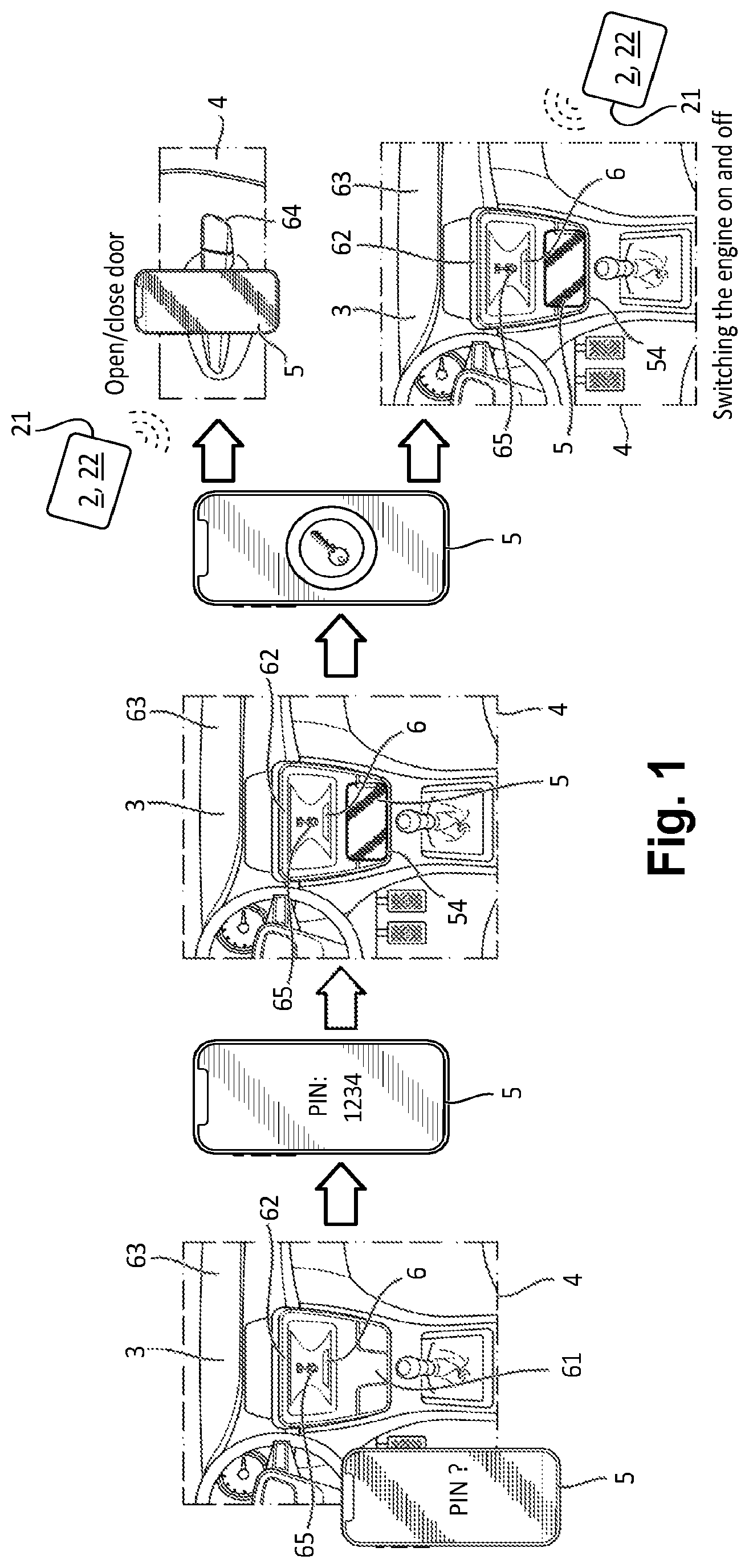 Patent US12591656 — Method for registering digital keys of a vehicle in a virtual wallet, and associated devices — Figure 1