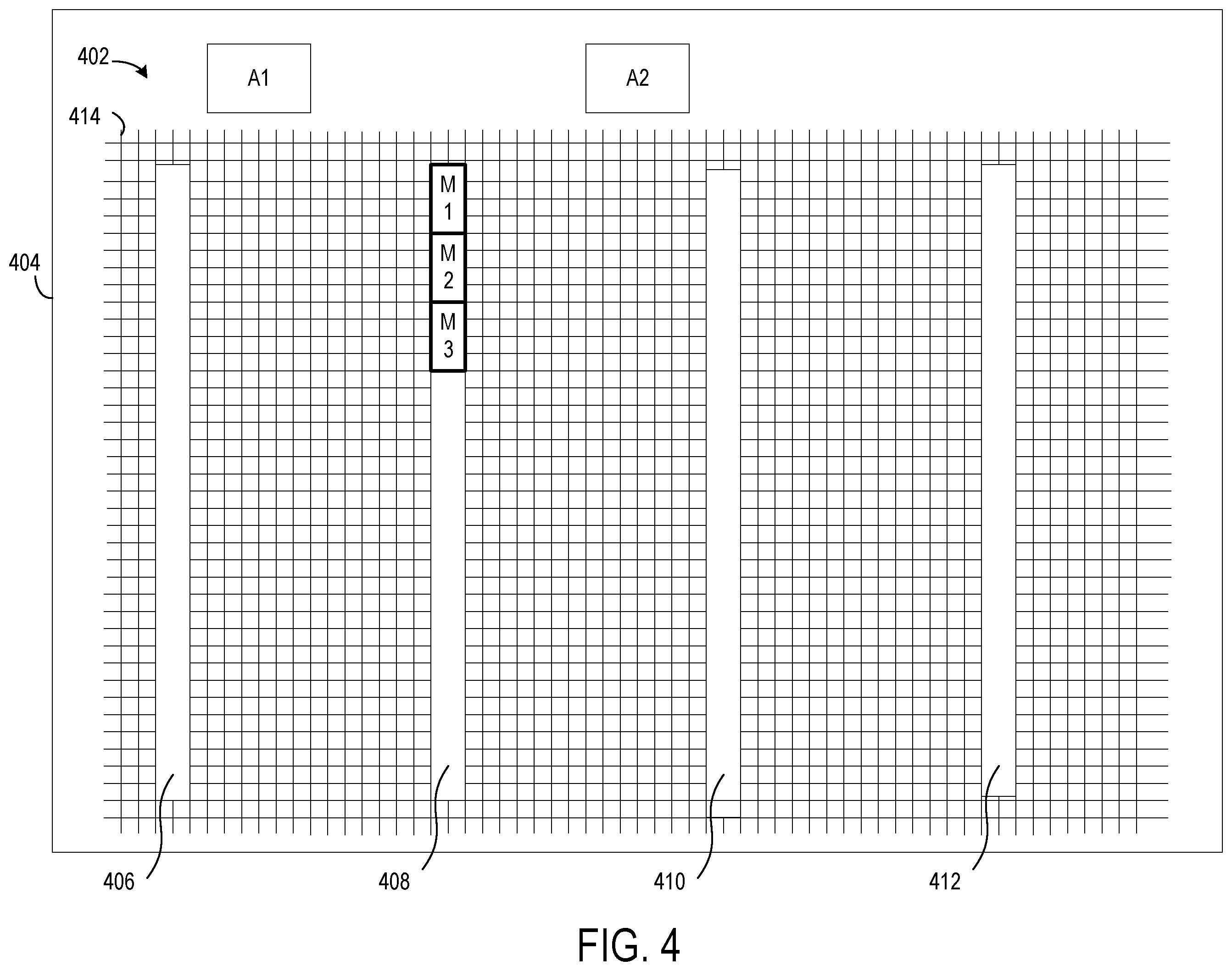Patent US12591729 Figure 4 – Alignment of macros based on anchor locations