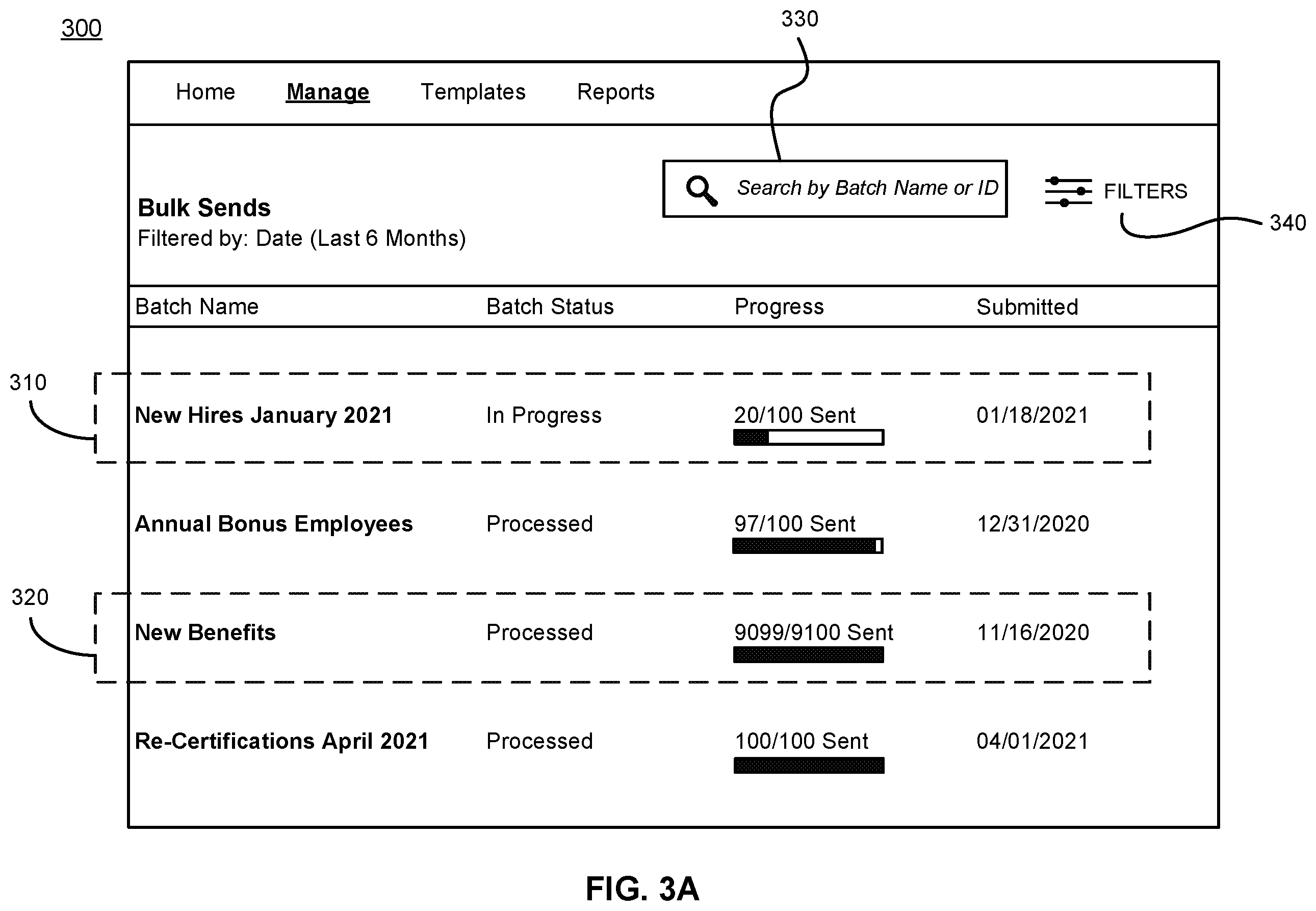 Patent US12591734 Figure 3 – Bulk envelope management in document management system