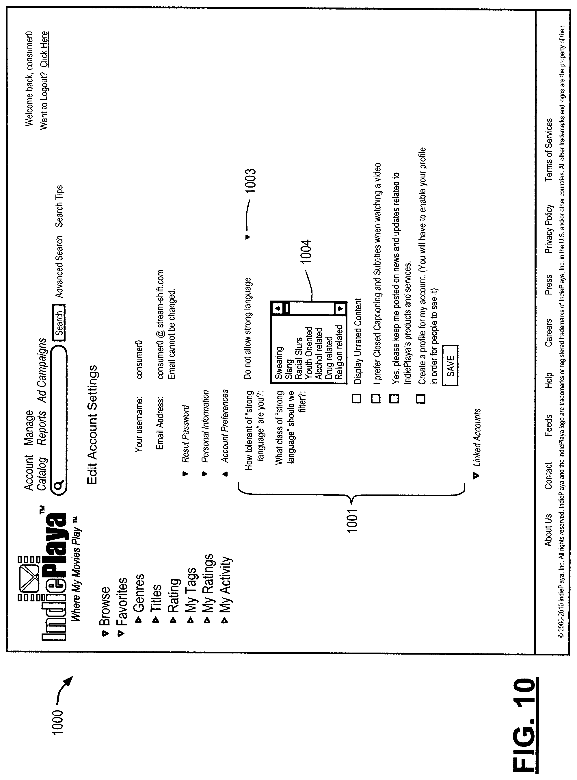 Patent US12591737 Figure 10 – Word offensiveness detection and processing