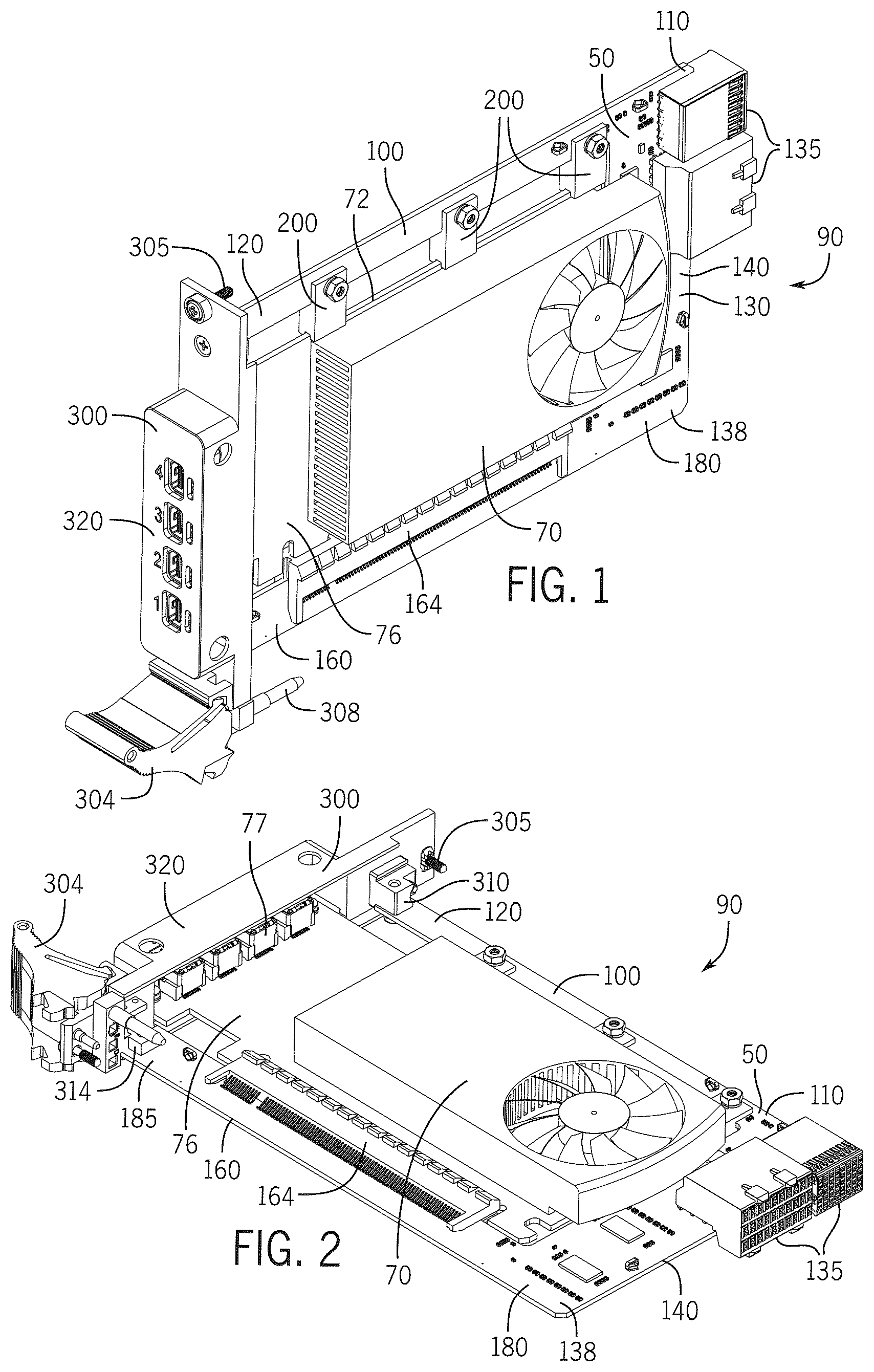 Patent US12591757 Figure 1 – Carrier card with reduced width