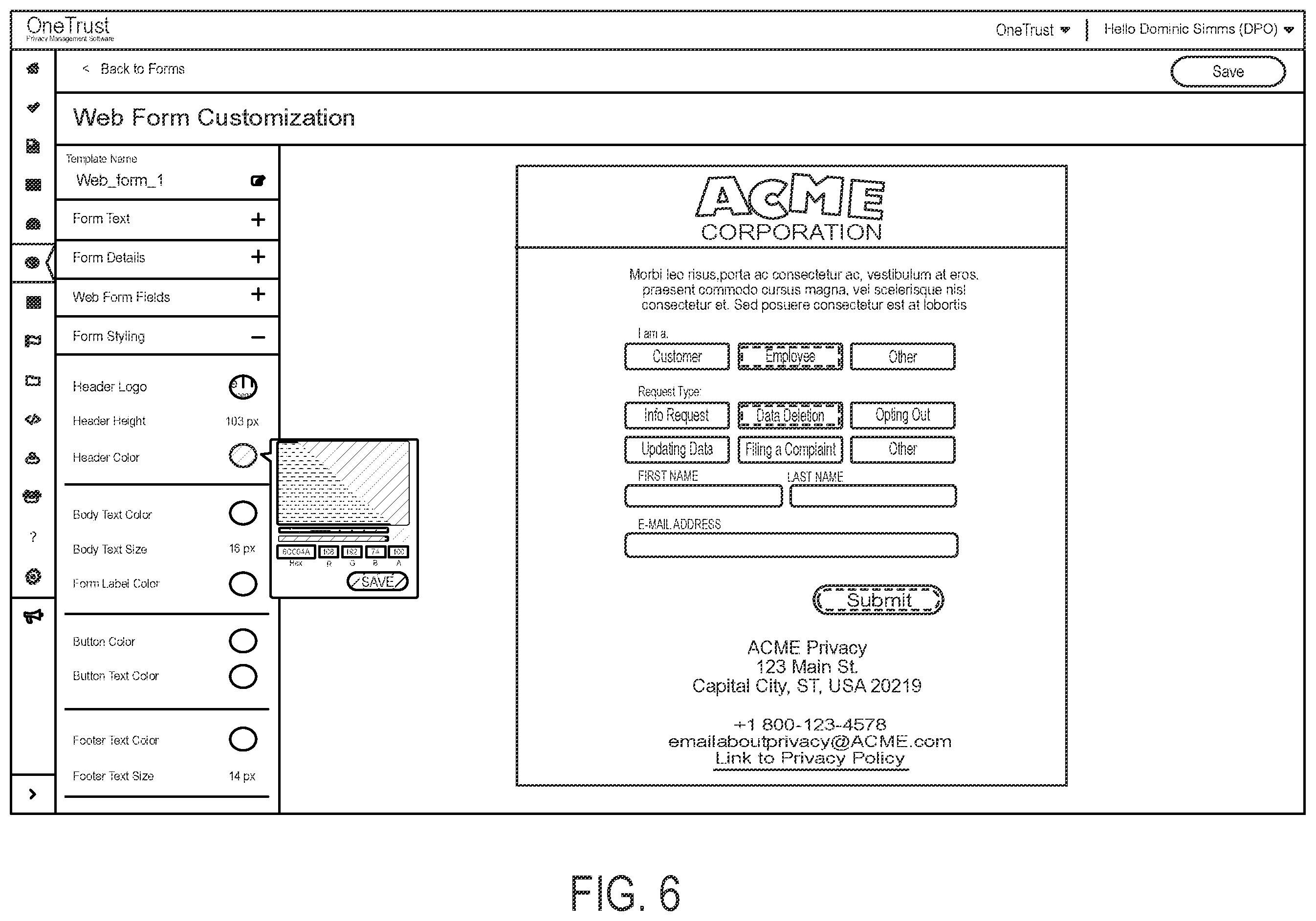 Patent US12591828 Figure 7 – Data processing systems for fulfilling data subject access requests and related methods