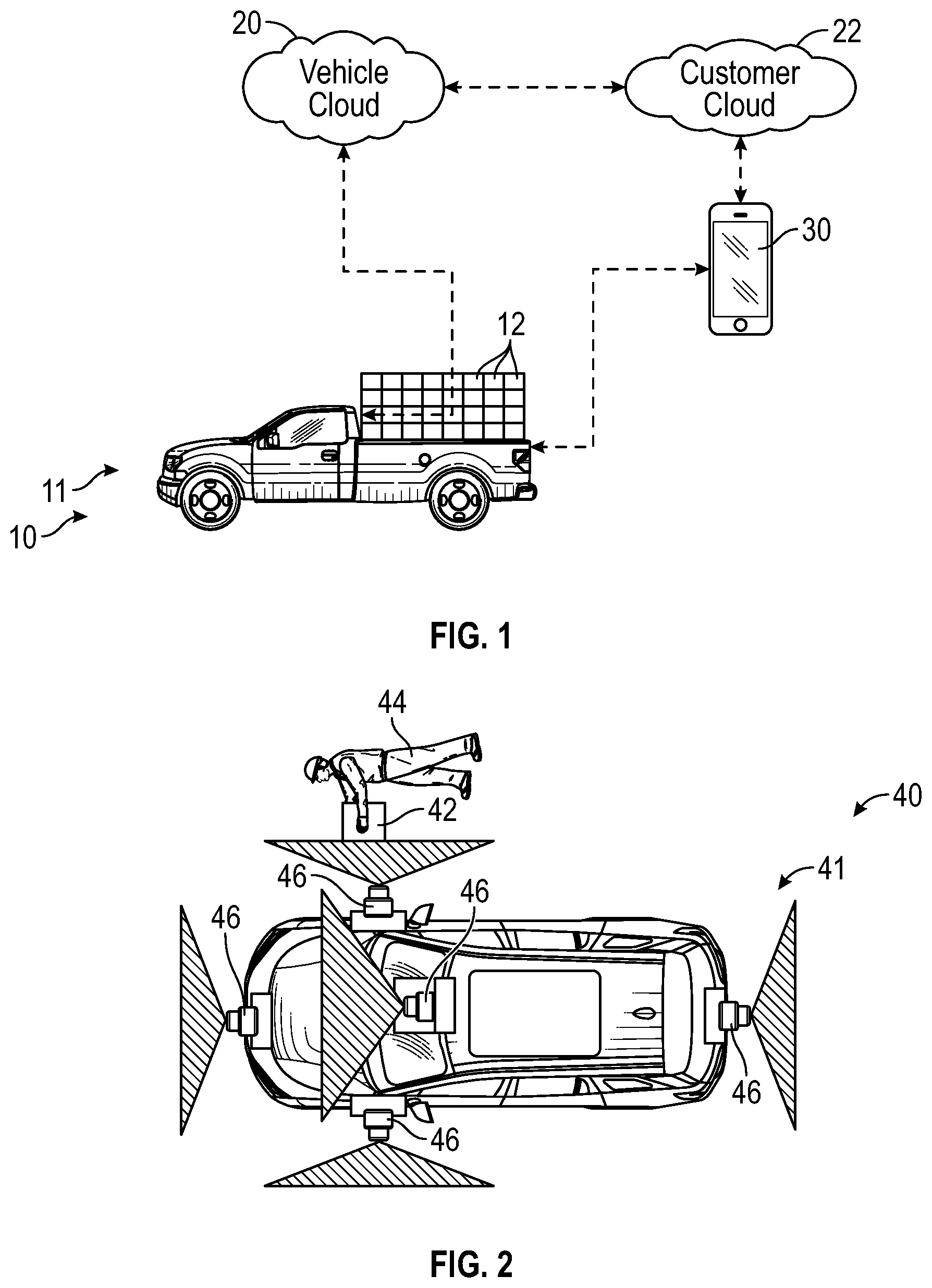 Patent US12591838 Figure 1 – Systems and methods for aiding in the delivery of packages using vehicle sensors
