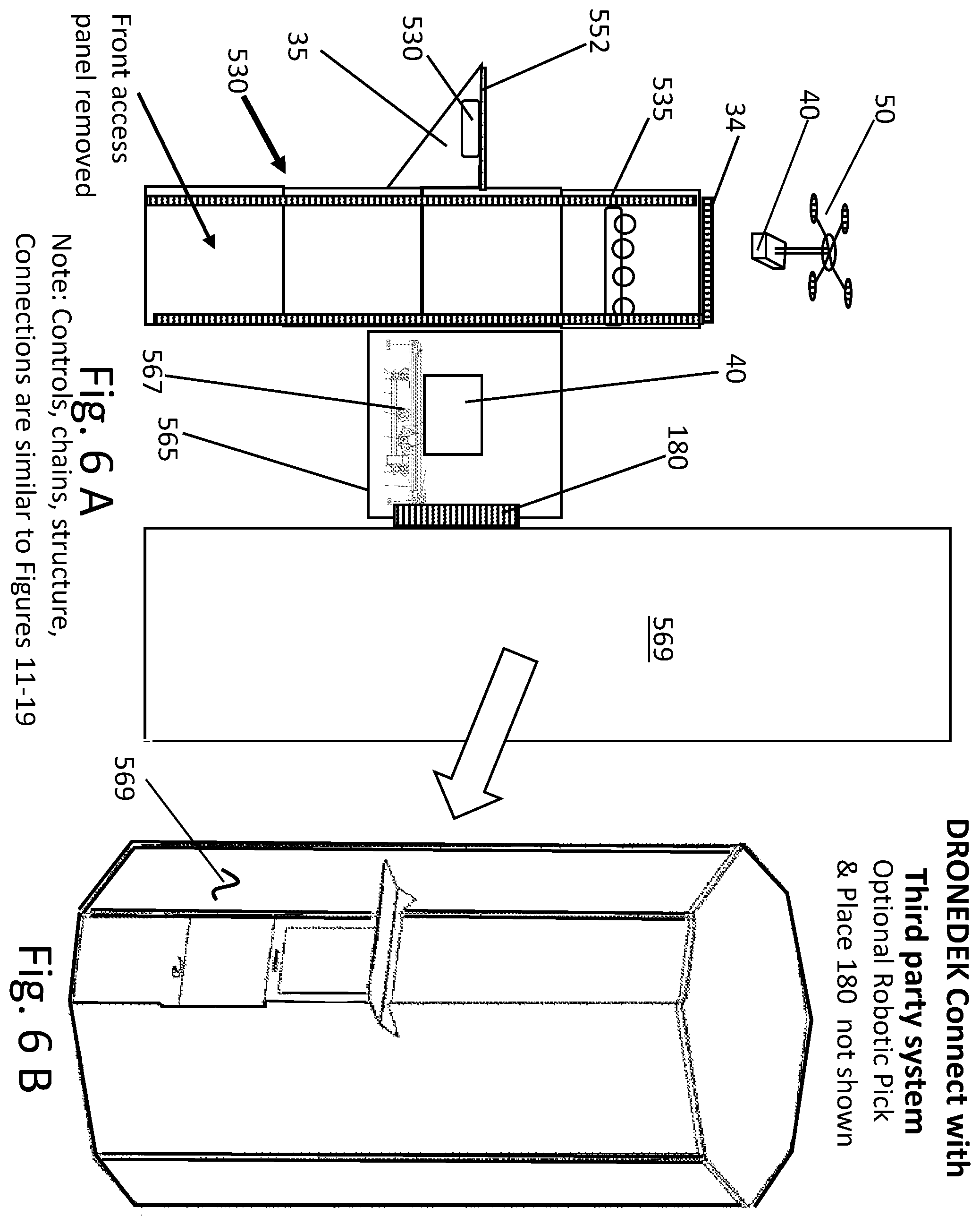 Patent US12591840 Figure 6 – Device and system for an autonomous mobile robot, drone, and/or courier to deliver, hold, protect, and return parcels for multi-users in both residential and commercial applications
