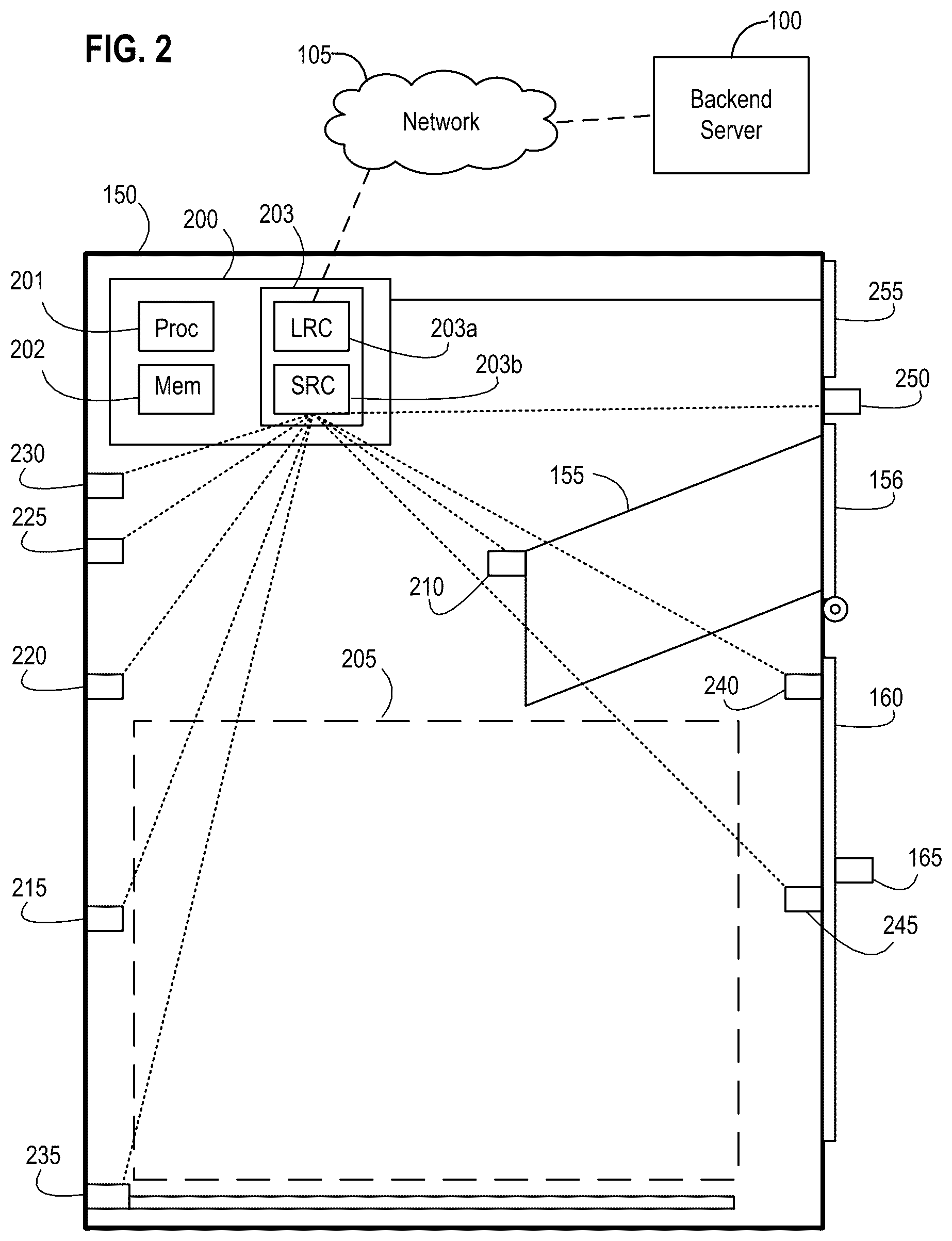Patent US12591842 Figure 2 – Node-enabled logistics receptacle apparatus, systems, and methods with a deployable storage element for receiving and temporarily maintaining a delivery item