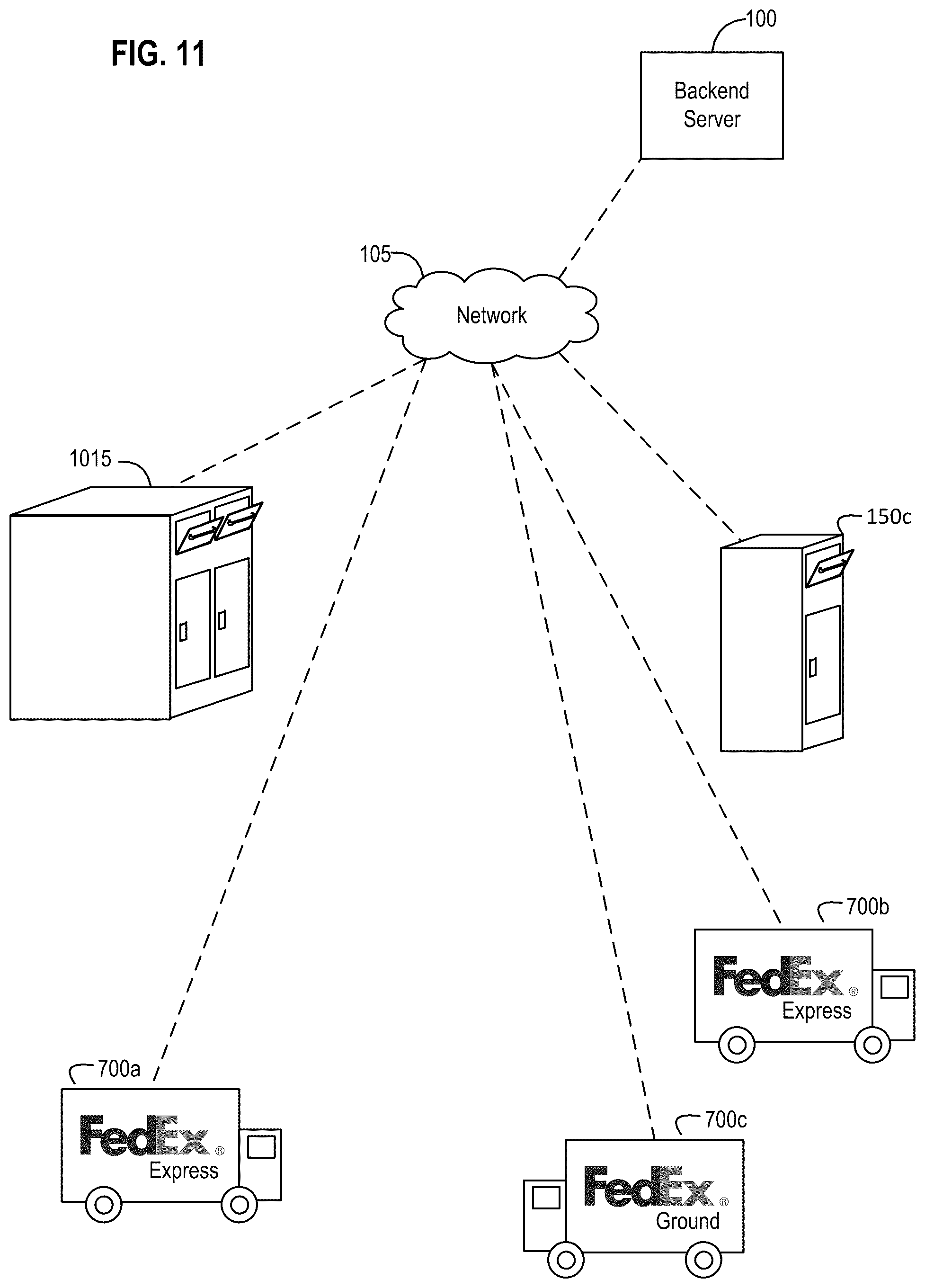 Patent US12591842 Figure 19 – Node-enabled logistics receptacle apparatus, systems, and methods with a deployable storage element for receiving and temporarily maintaining a delivery item