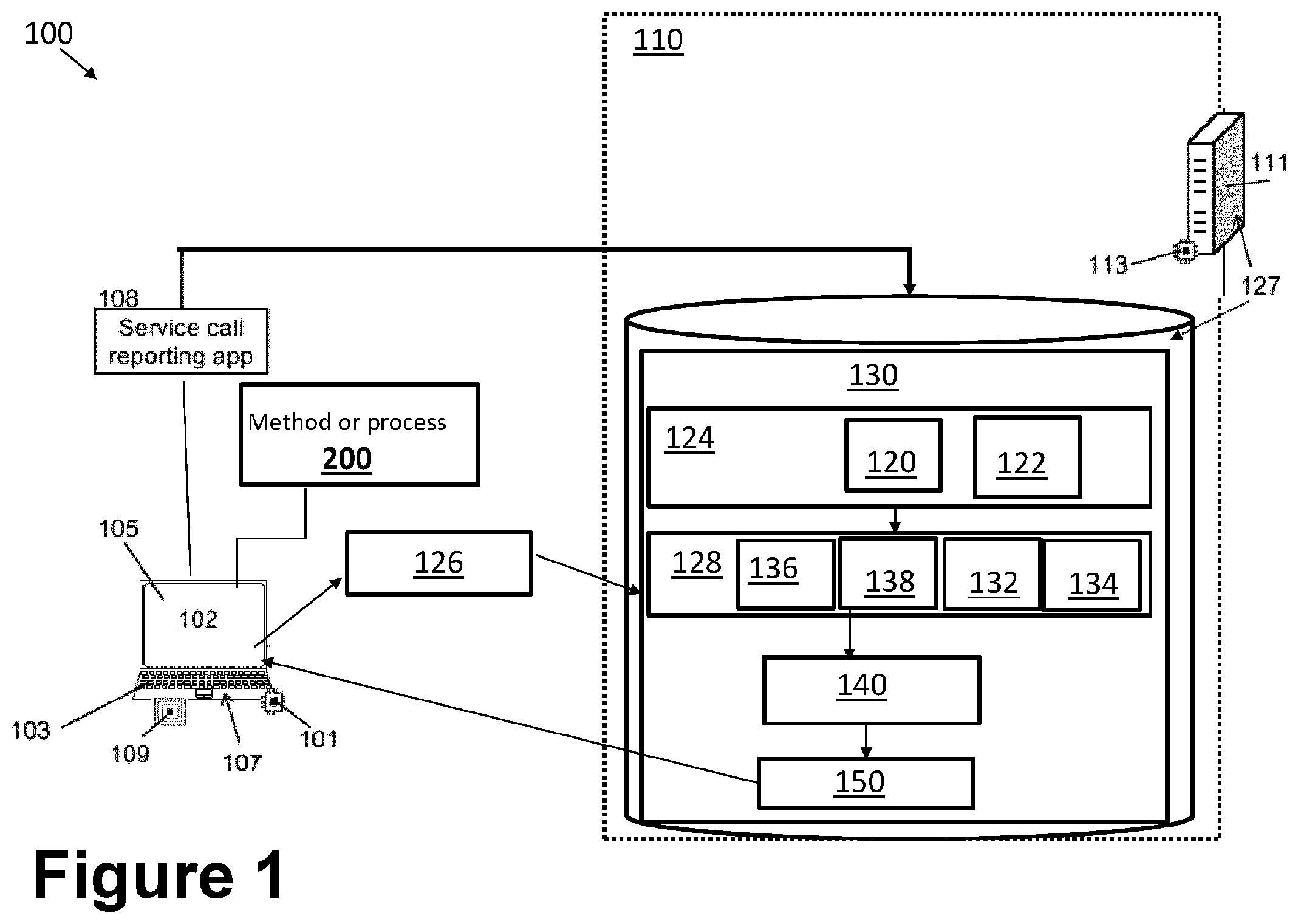 Patent US12591857 Figure 1 – Maintenance history visualizer to facilitate solving intermittent problems