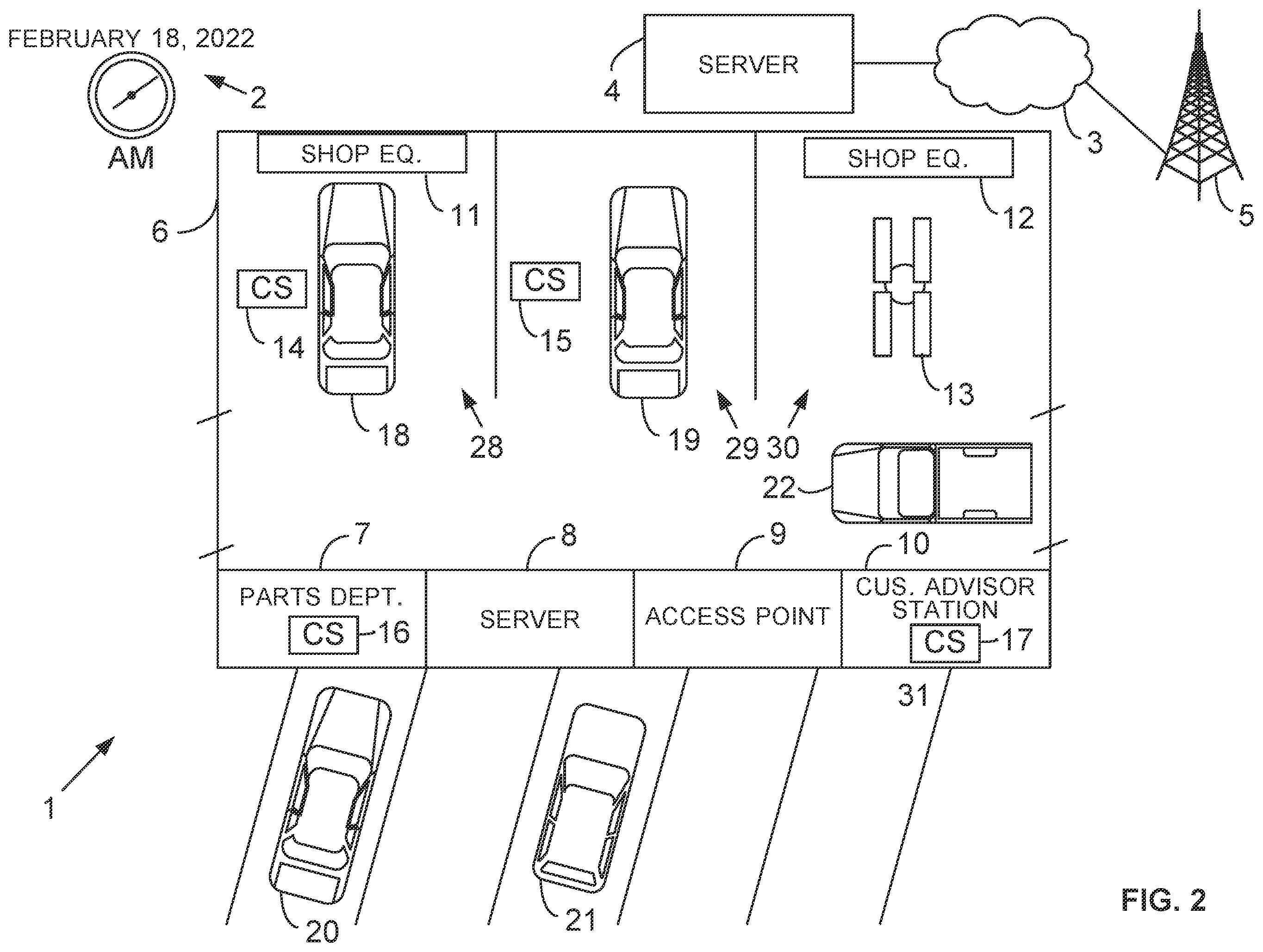 Patent US12591859 Figure 2 – Method and system for vehicle service session