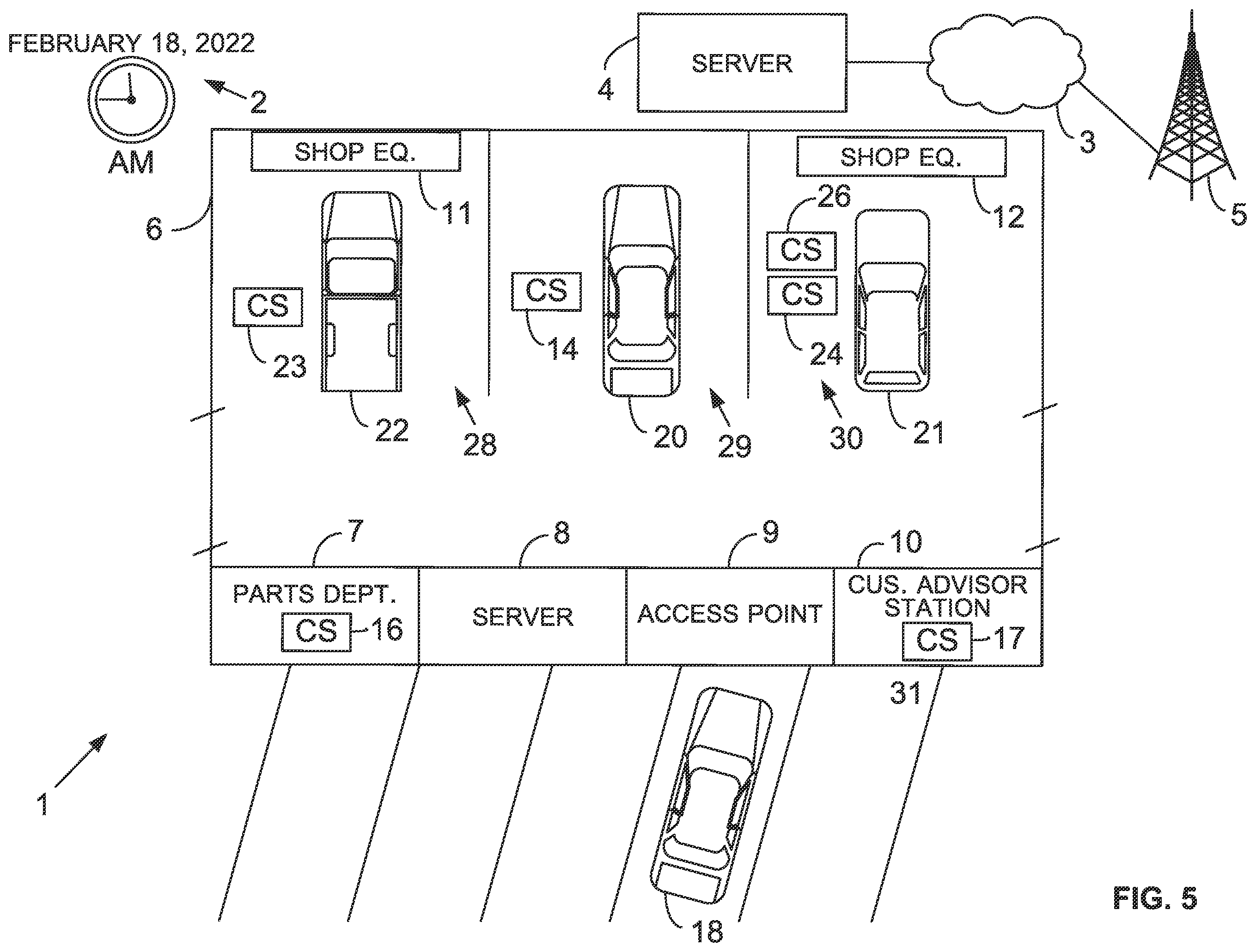 Patent US12591859 Figure 5 – Method and system for vehicle service session