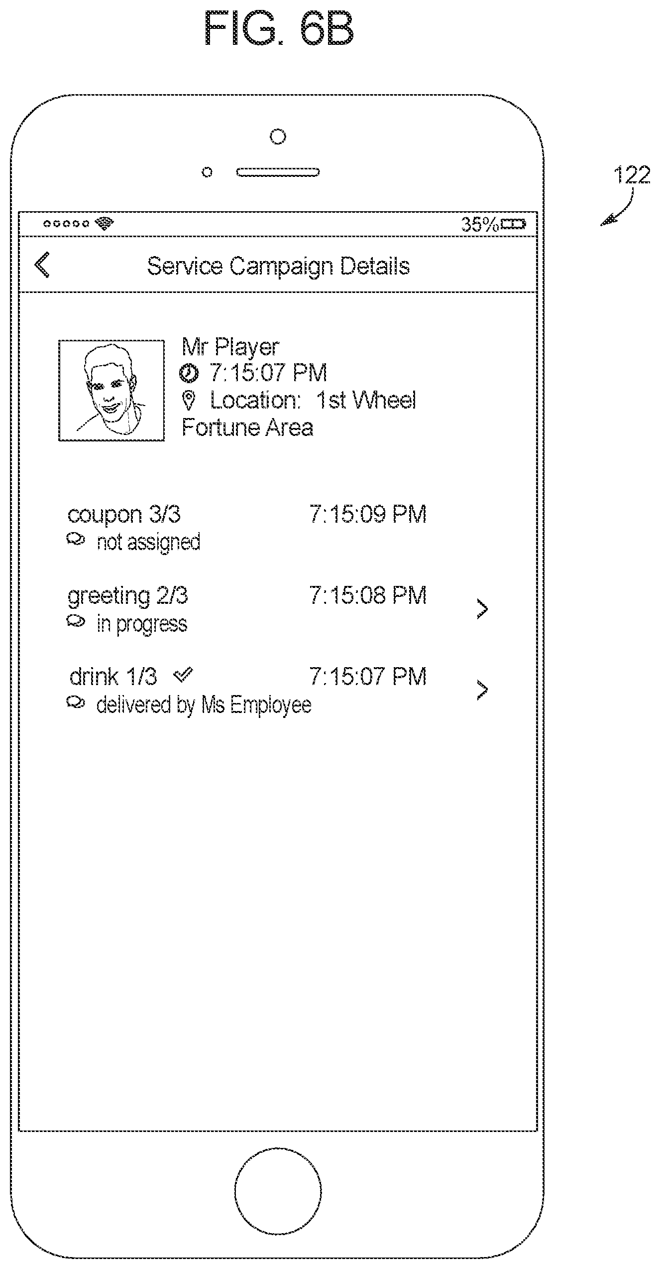 Patent US12591899 Figure 8 – Casino patron engagement system