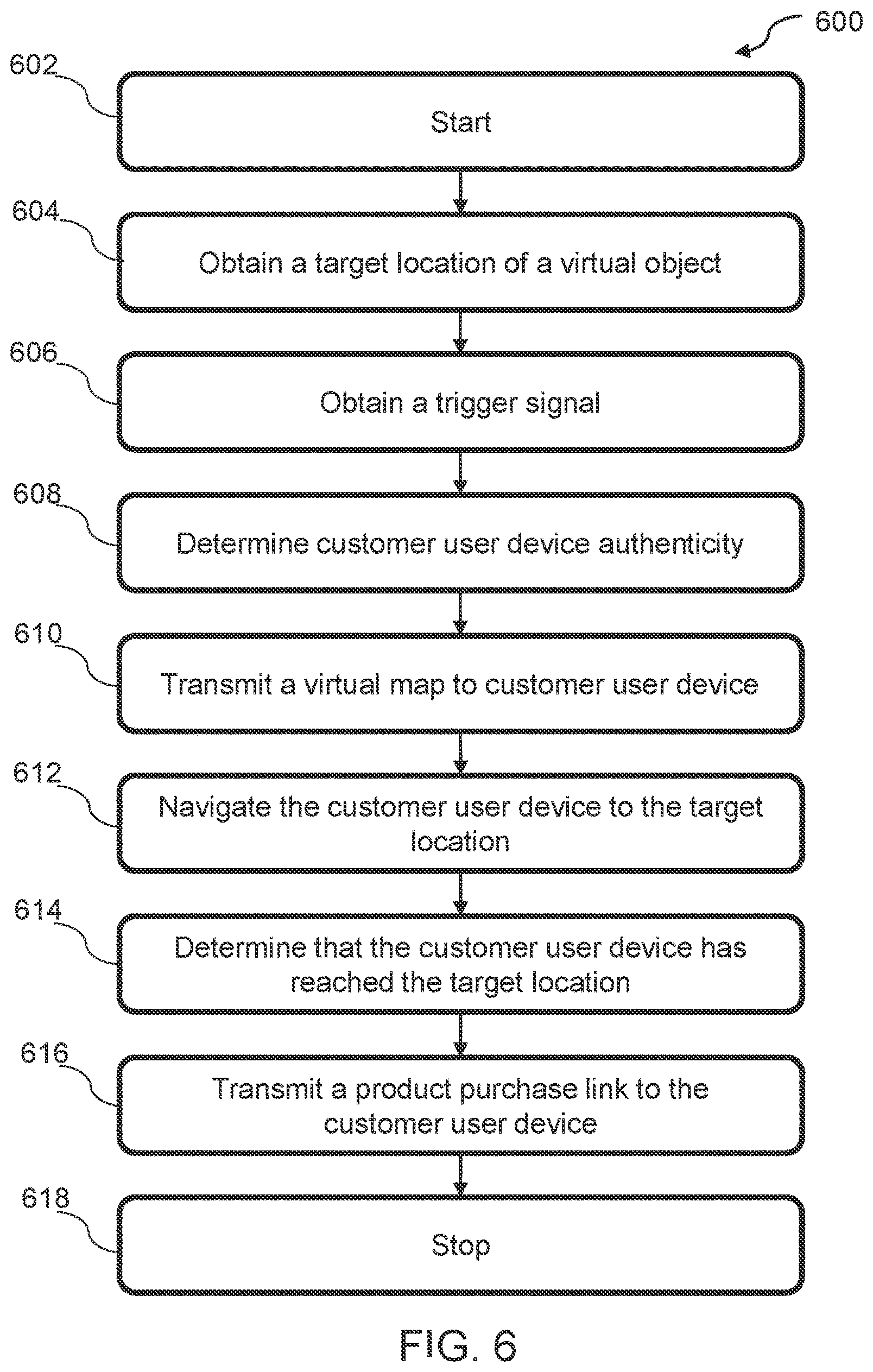 Patent US12591923 Figure 6 – Augmented reality shopping system