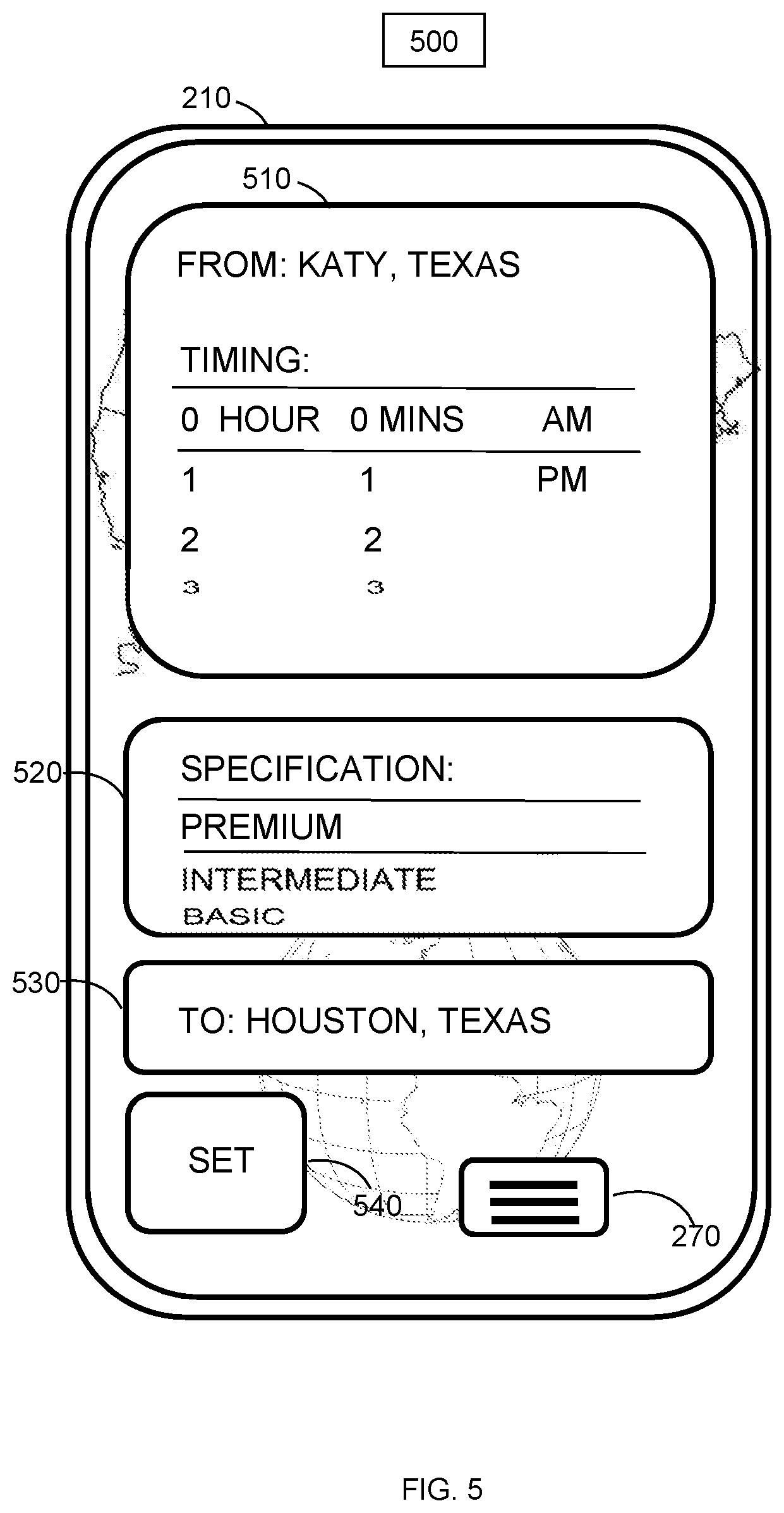 Patent US12591926 Figure 5 – Method and system for determining financial swap payment structure for one or more virtual transportation capacity units