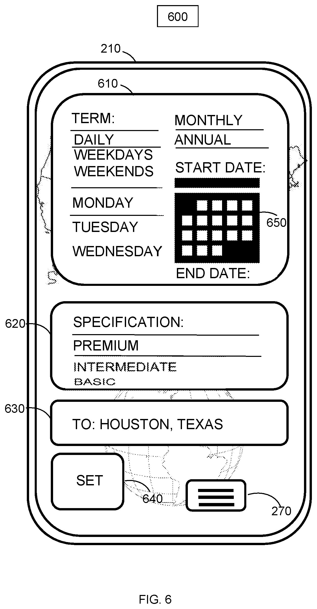 Patent US12591926 Figure 6 – Method and system for determining financial swap payment structure for one or more virtual transportation capacity units
