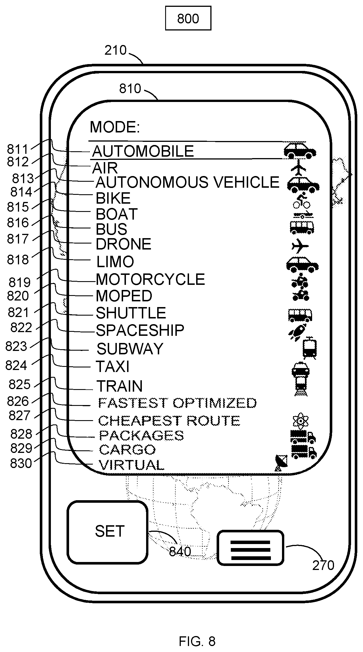 Patent US12591926 Figure 8 – Method and system for determining financial swap payment structure for one or more virtual transportation capacity units