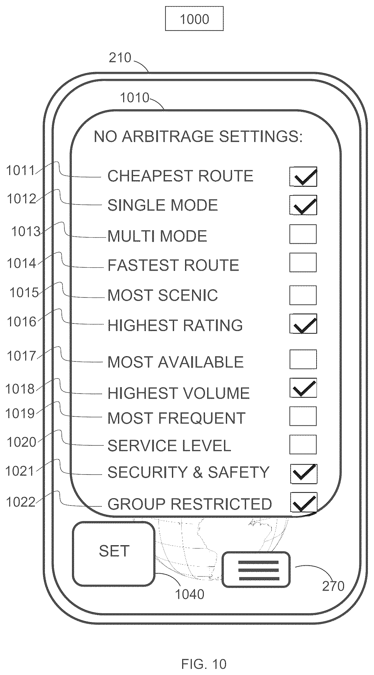Patent US12591926 Figure 10 – Method and system for determining financial swap payment structure for one or more virtual transportation capacity units