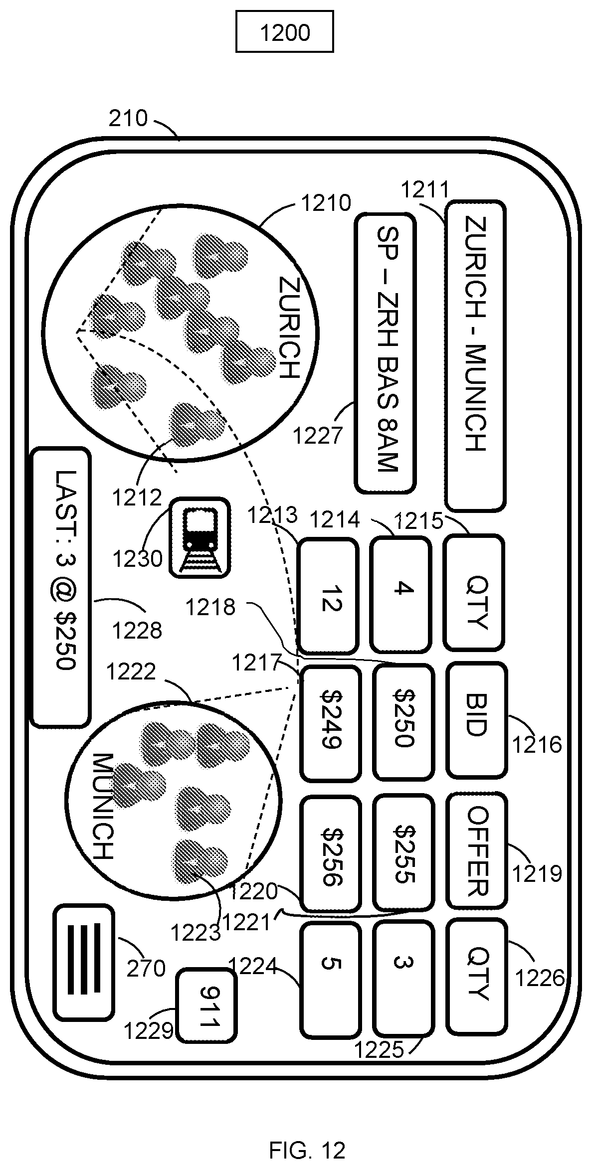 Patent US12591926 Figure 12 – Method and system for determining financial swap payment structure for one or more virtual transportation capacity units