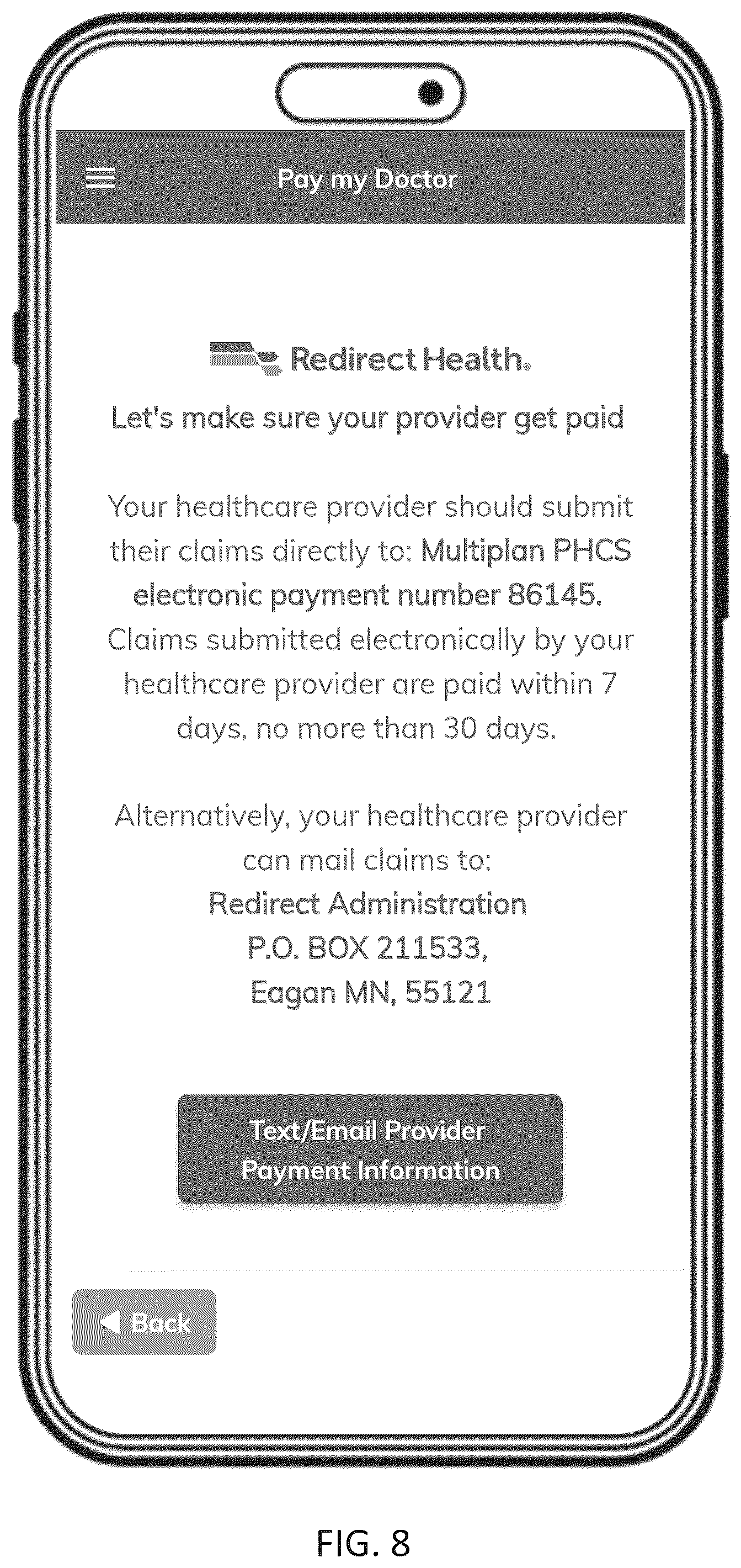 Patent US12591937 Figure 8 – Integrated data and predictive outputs for small business healthcare solutions
