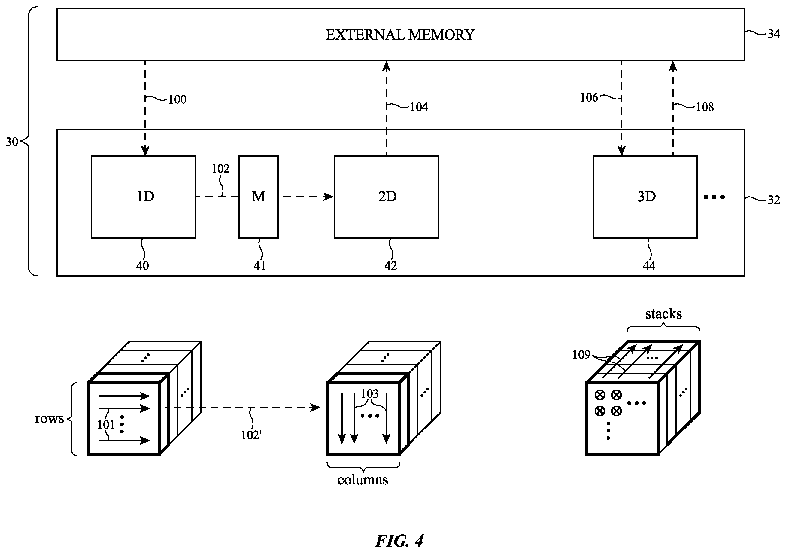Patent US12591945 Figure 4 – System with Voronoi feature transform computation circuitry