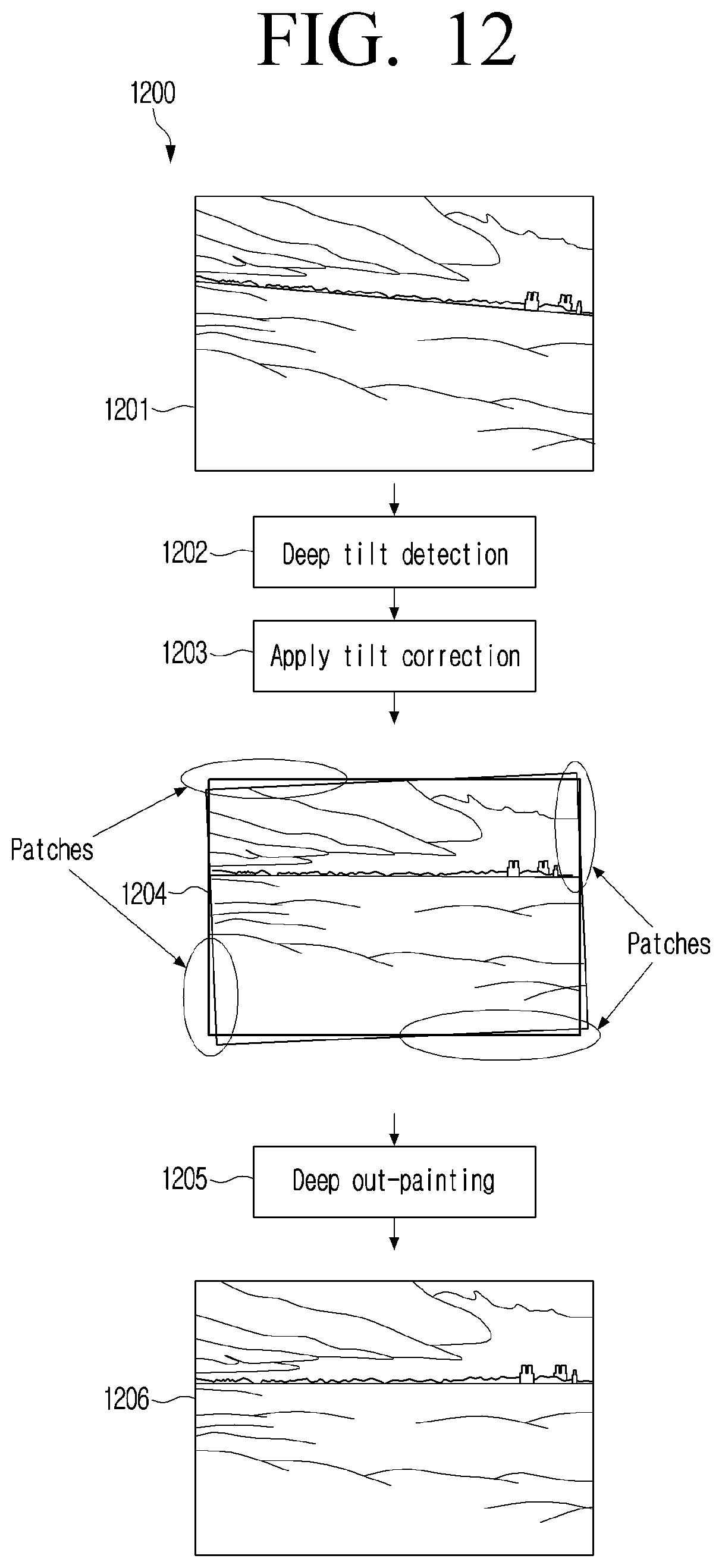 Patent US12591957 Figure 14 – Method and electronic device for tilt correction of video