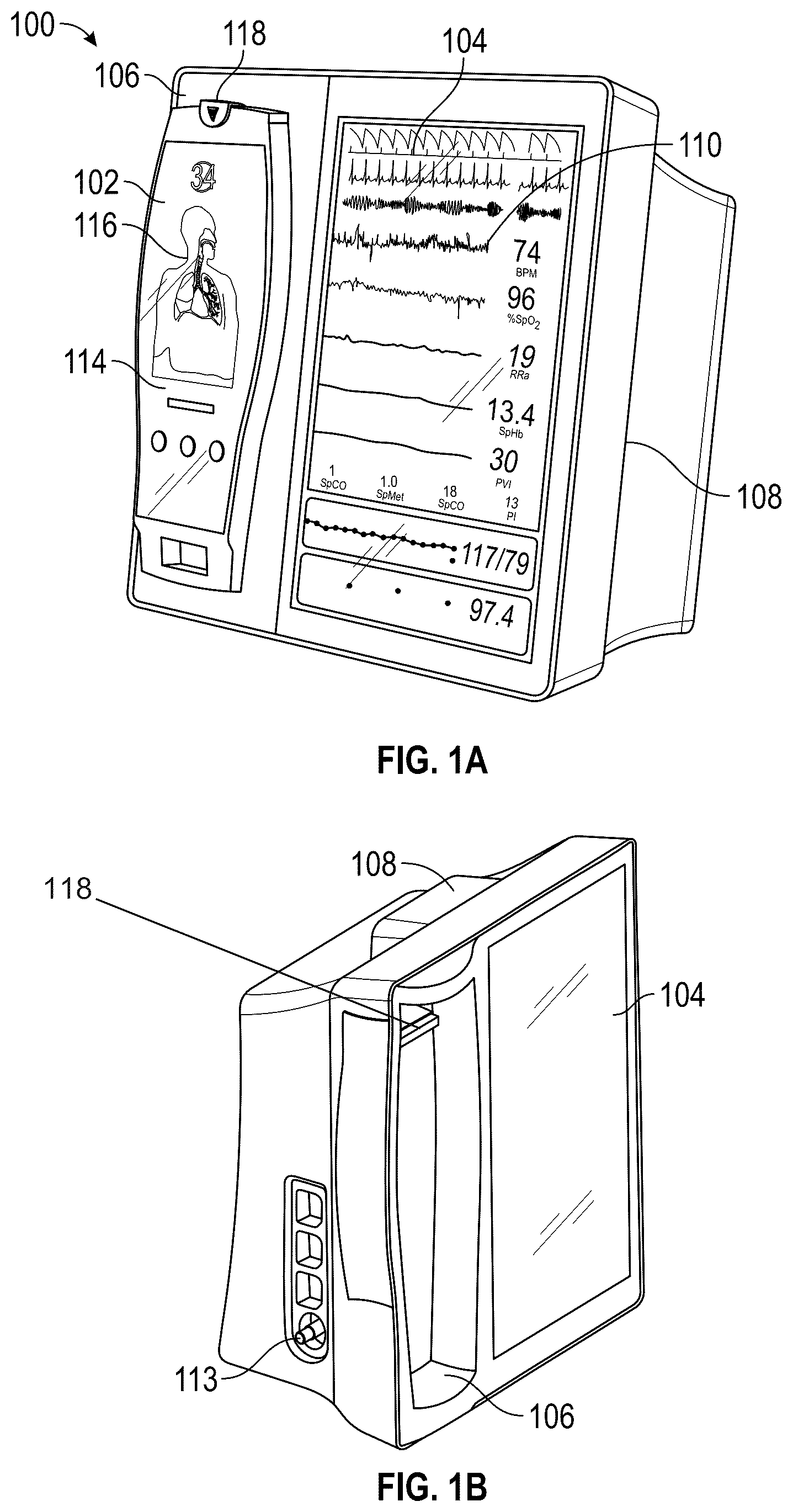 Patent US12592009 Figure 1 – Medical monitoring analysis and replay including indicia responsive to light attenuated by body tissue