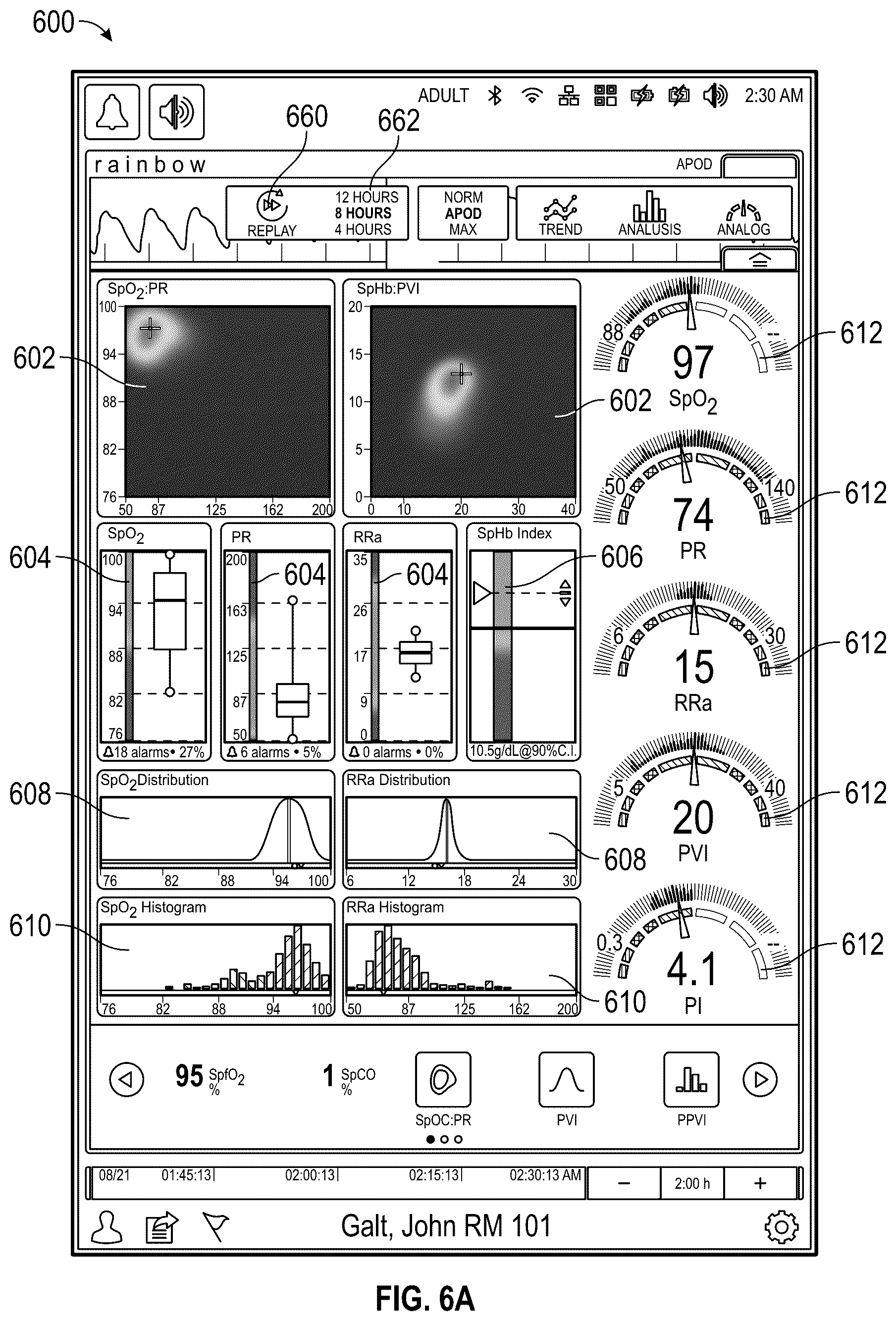 Patent US12592009 Figure 7 – Medical monitoring analysis and replay including indicia responsive to light attenuated by body tissue