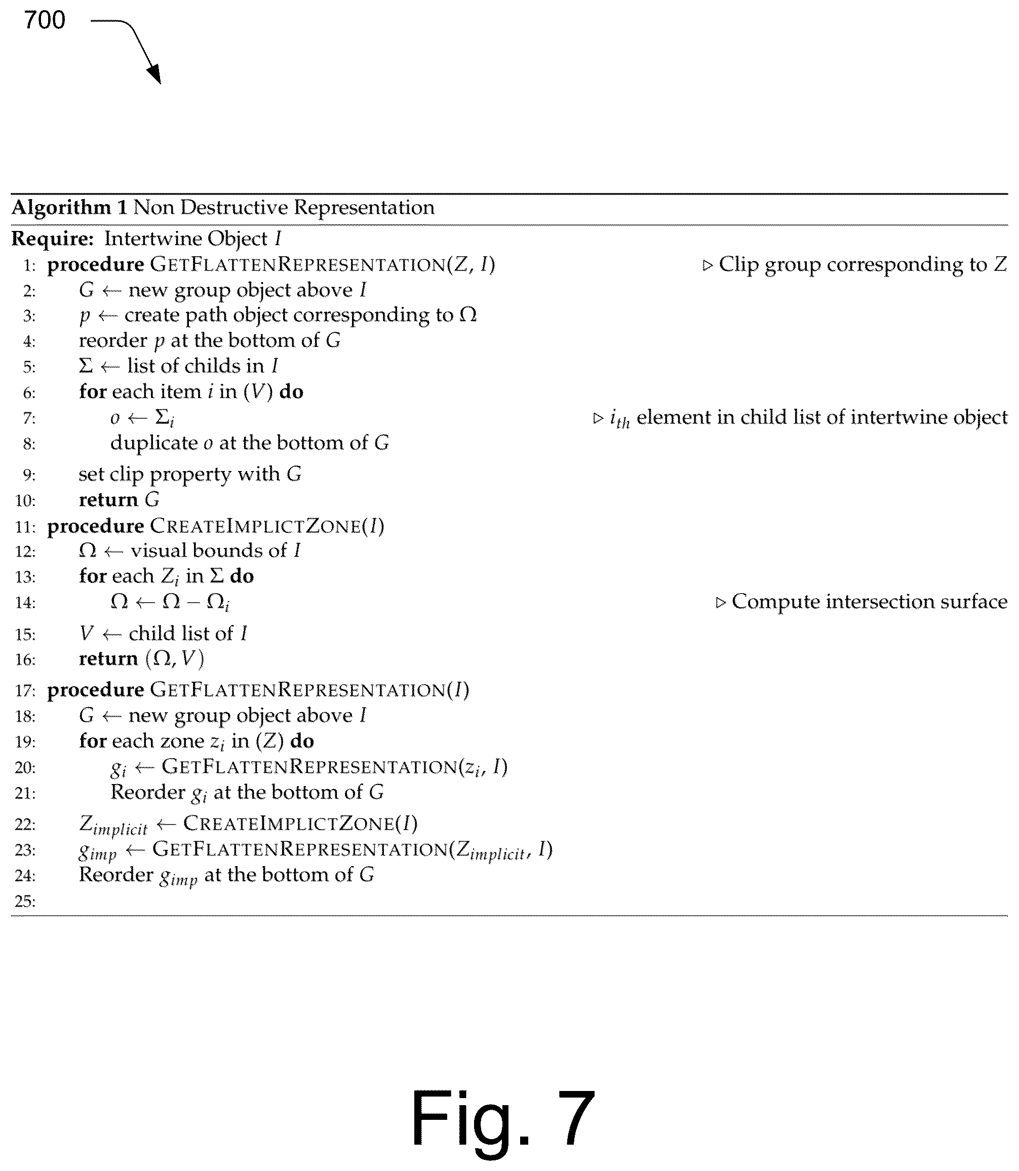 Patent US12592011 Figure 9 – Digital representation of intertwined vector objects