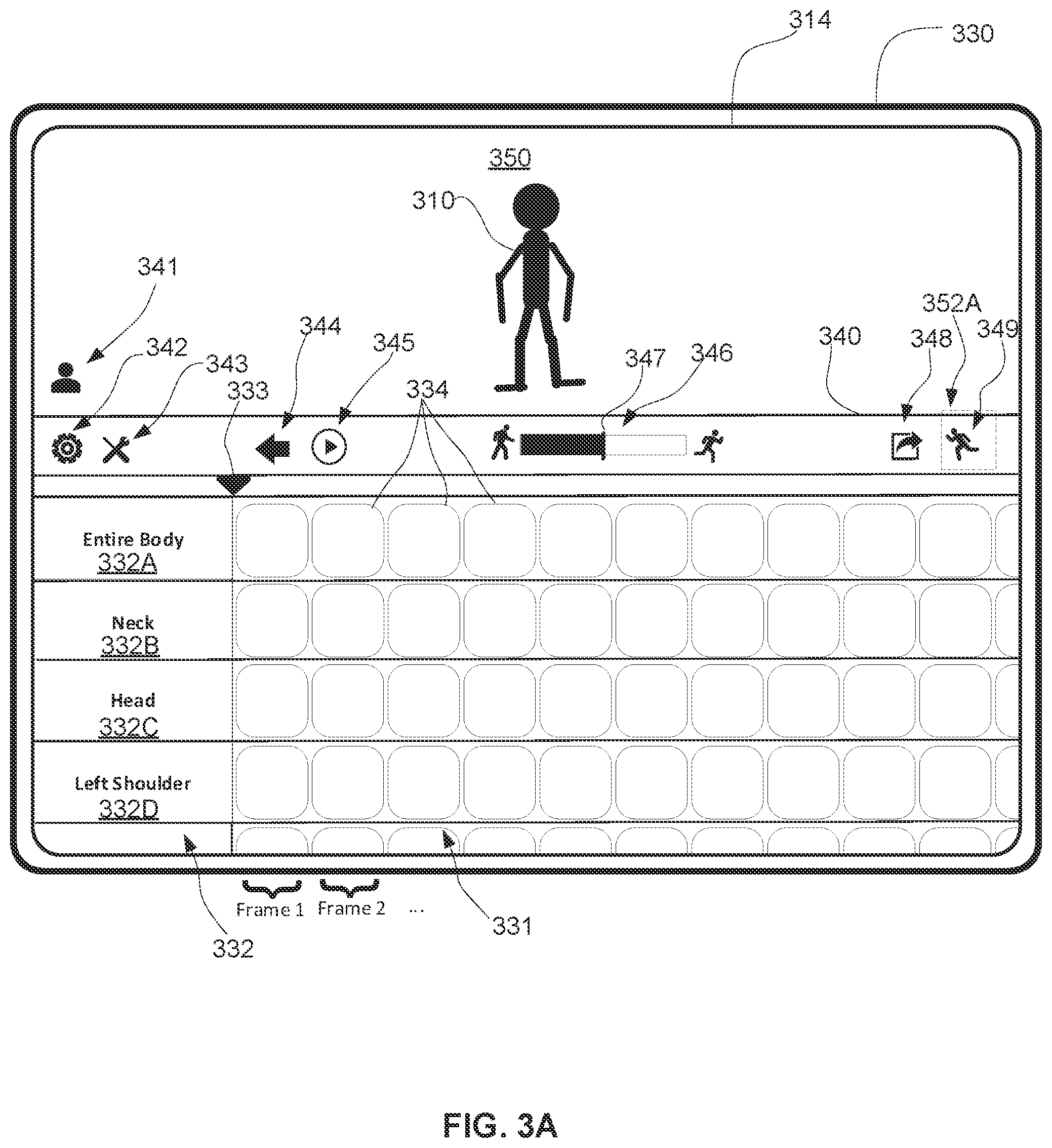 Patent US12592019 Figure 3 – Systems, methods and graphical user interfaces for motion editing and animation applications
