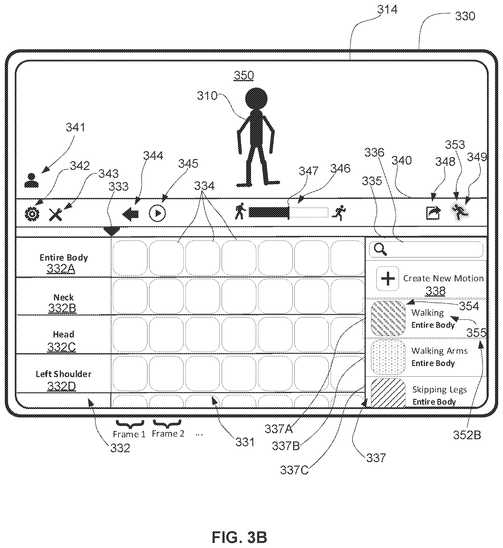 Patent US12592019 Figure 4 – Systems, methods and graphical user interfaces for motion editing and animation applications