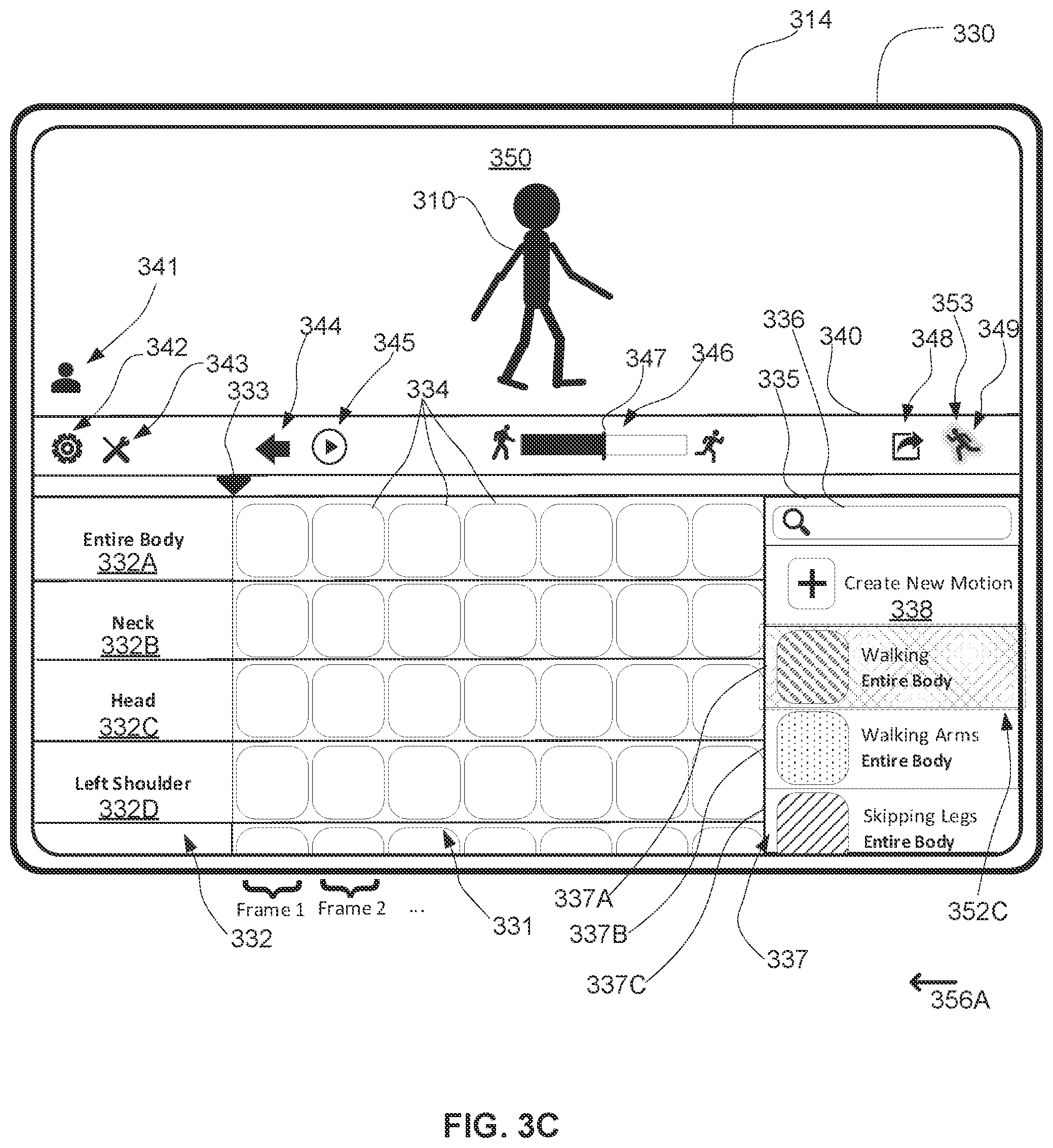 Patent US12592019 Figure 5 – Systems, methods and graphical user interfaces for motion editing and animation applications
