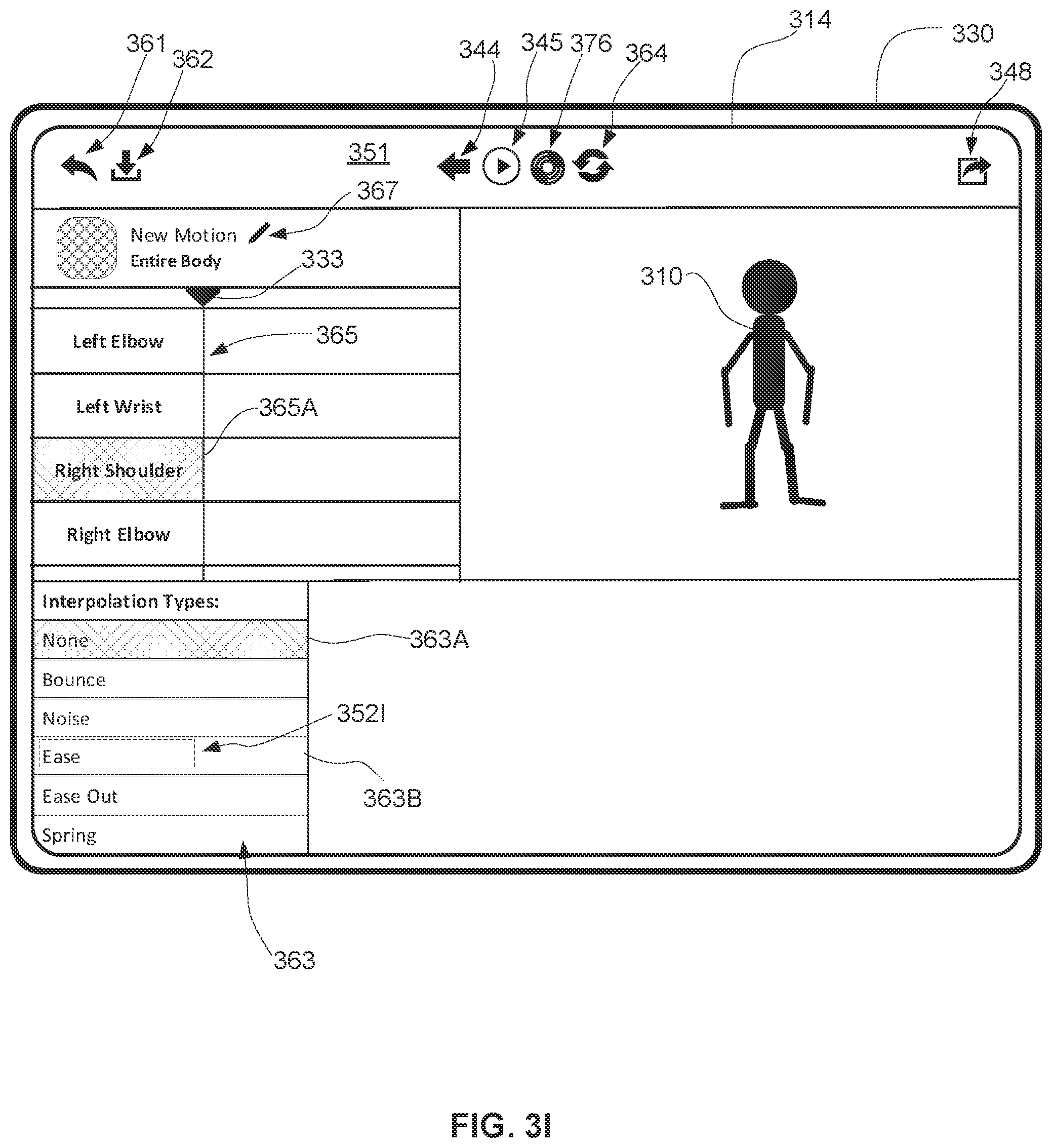 Patent US12592019 Figure 11 – Systems, methods and graphical user interfaces for motion editing and animation applications