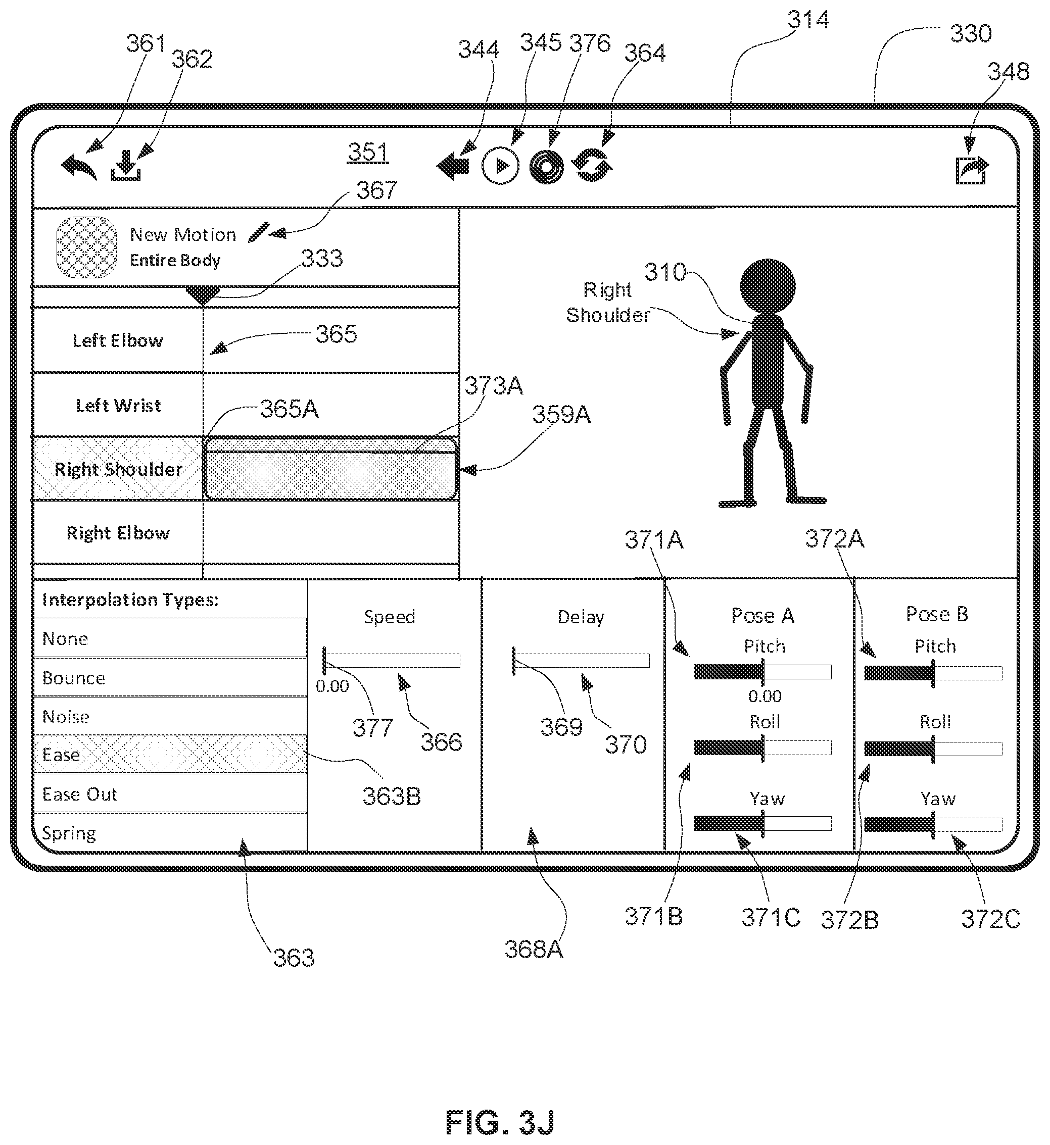 Patent US12592019 Figure 12 – Systems, methods and graphical user interfaces for motion editing and animation applications