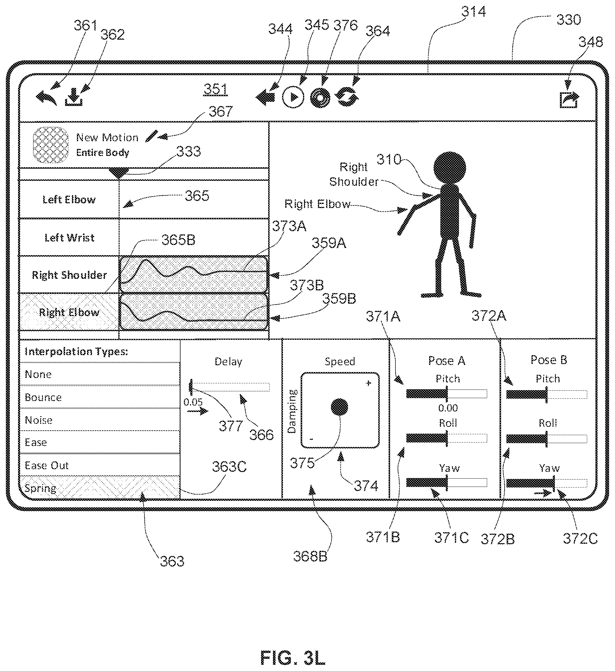 Patent US12592019 Figure 14 – Systems, methods and graphical user interfaces for motion editing and animation applications