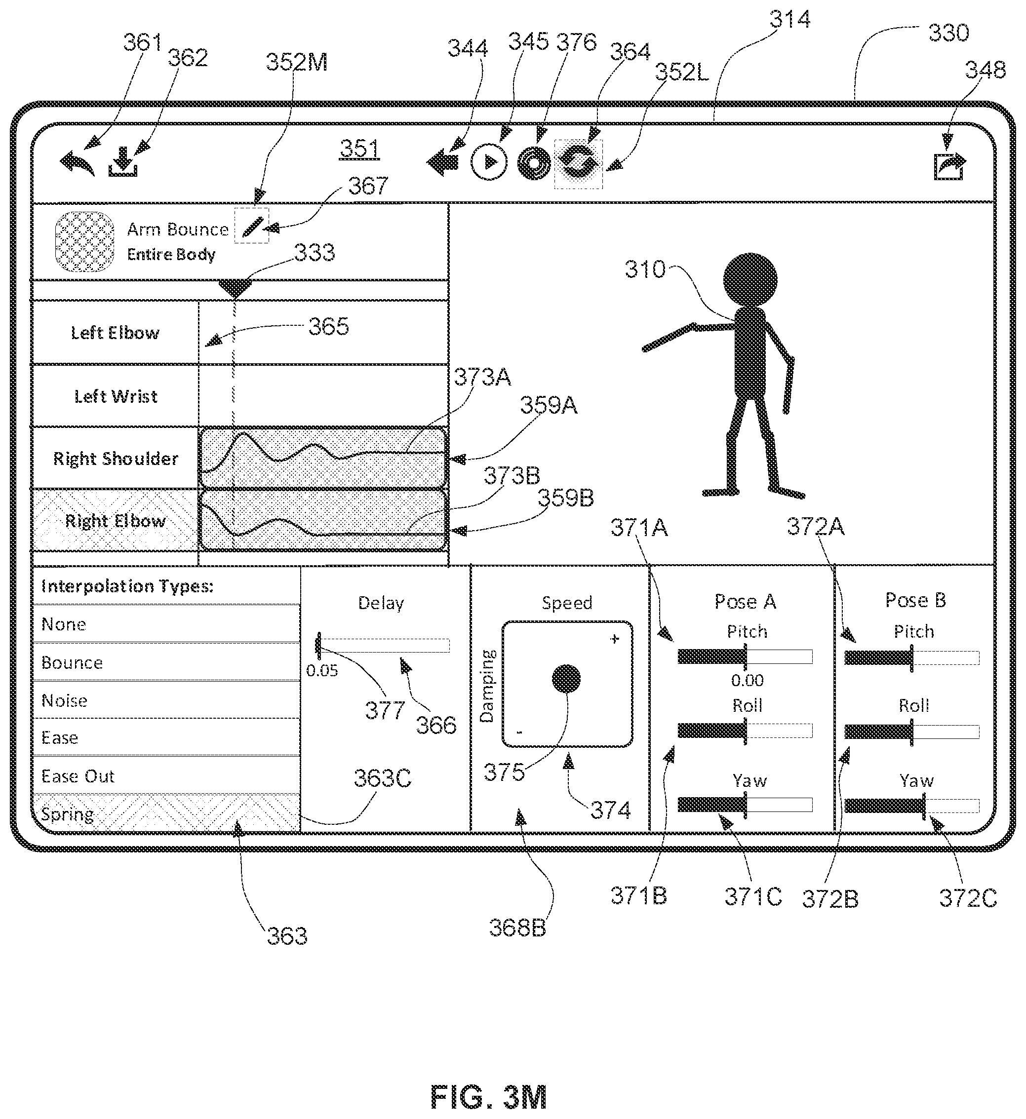 Patent US12592019 Figure 15 – Systems, methods and graphical user interfaces for motion editing and animation applications