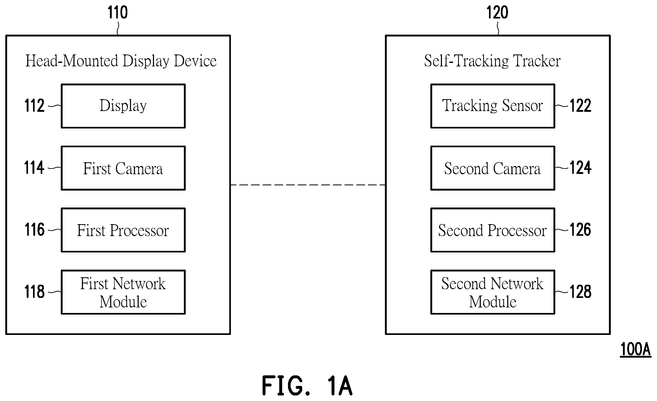 Patent US12592020 Figure 1 – Tracking system, tracking method, and self-tracking tracker