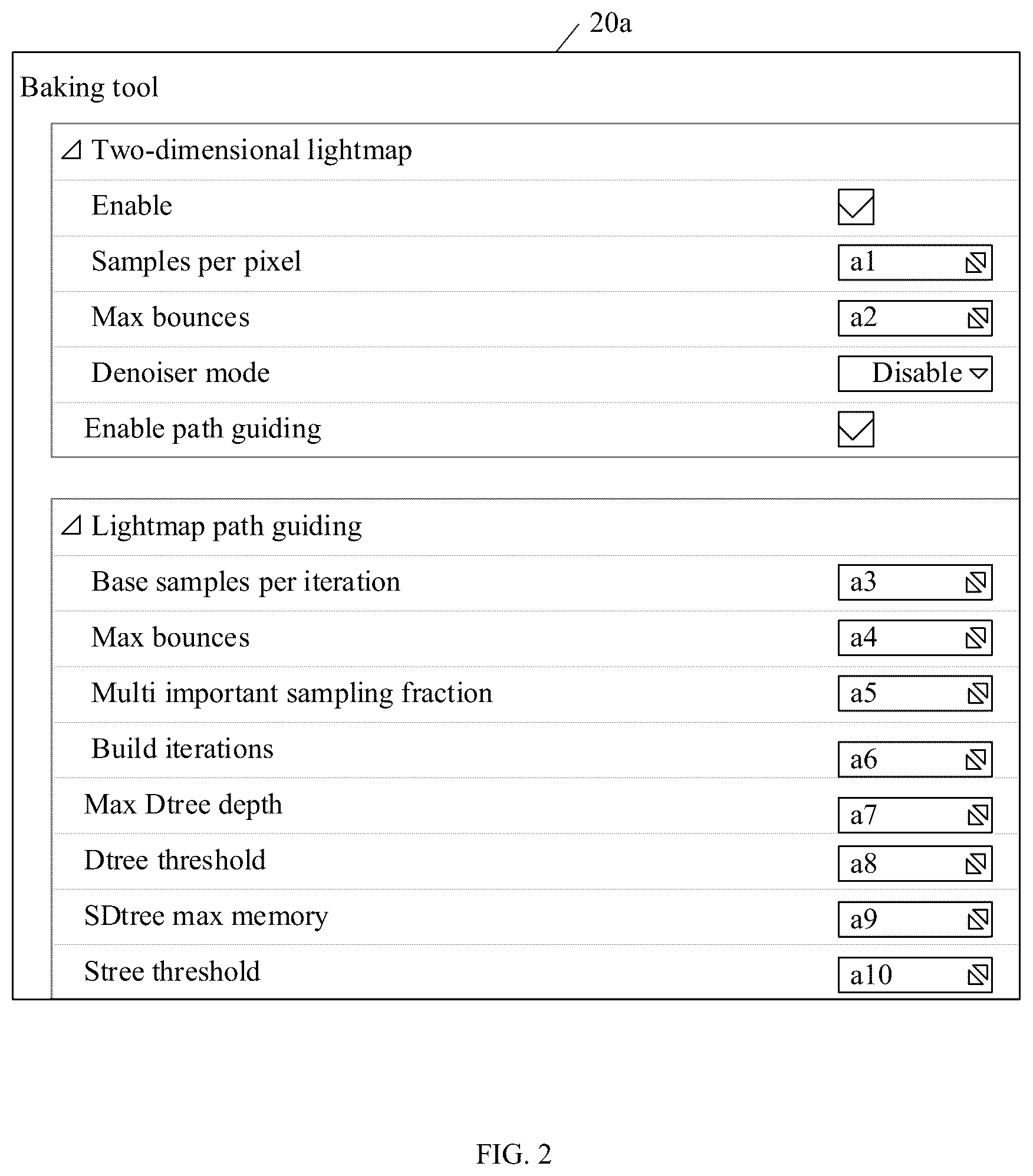 Patent US12592025 Figure 2 – Image rendering based on light baking