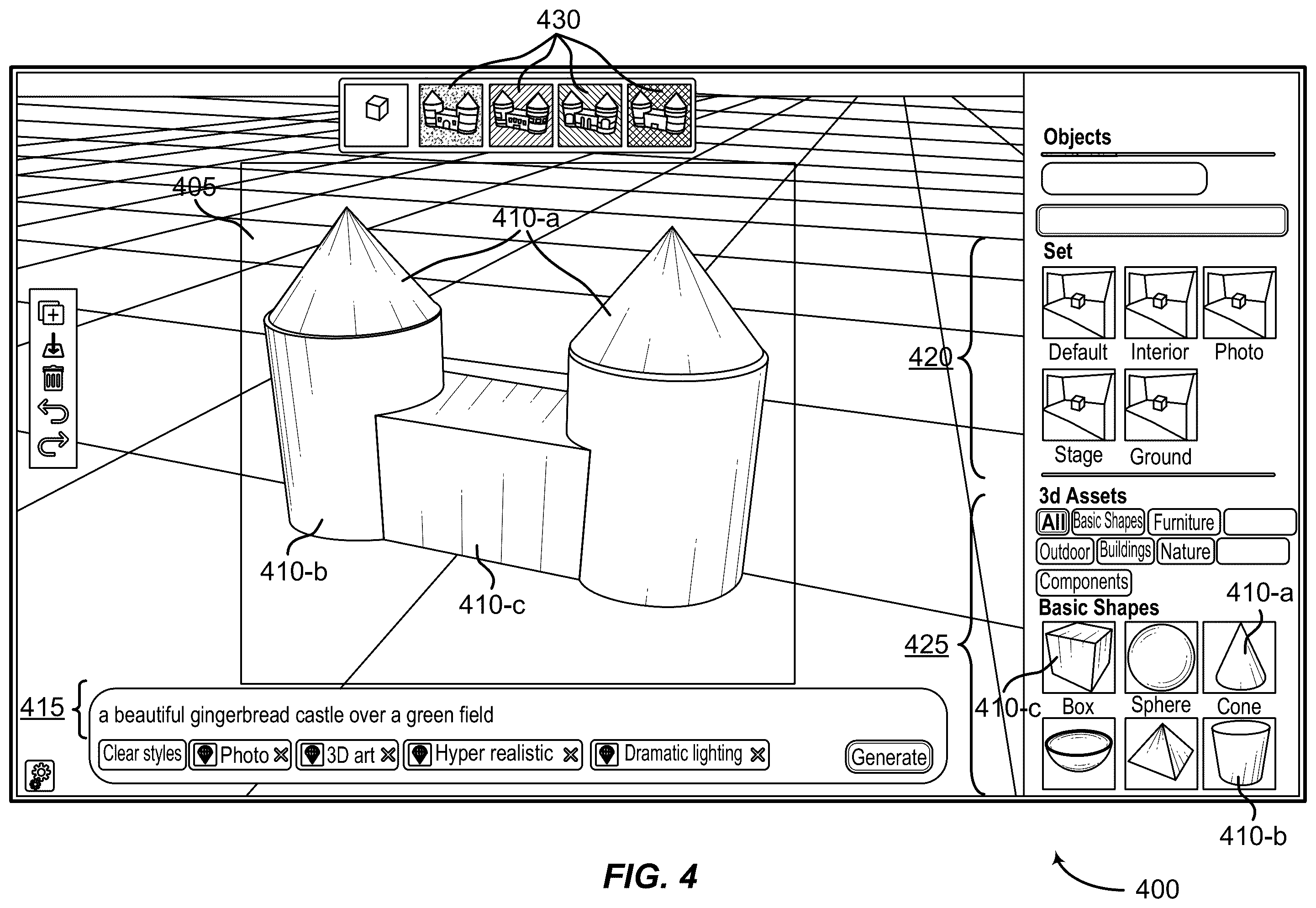 Patent US12592030 Figure 4 – Interactive three-dimension aware text-to-image generation