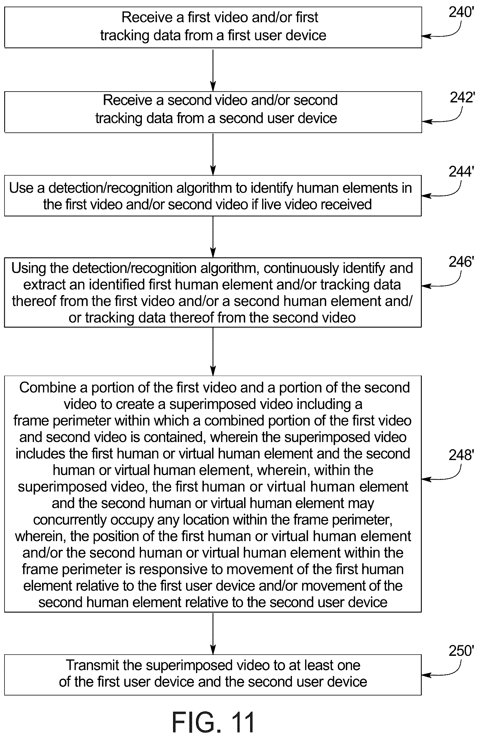 Patent US12592044 Figure 10 – Systems and methods for providing real-time composite video from multiple source devices featuring augmented reality elements