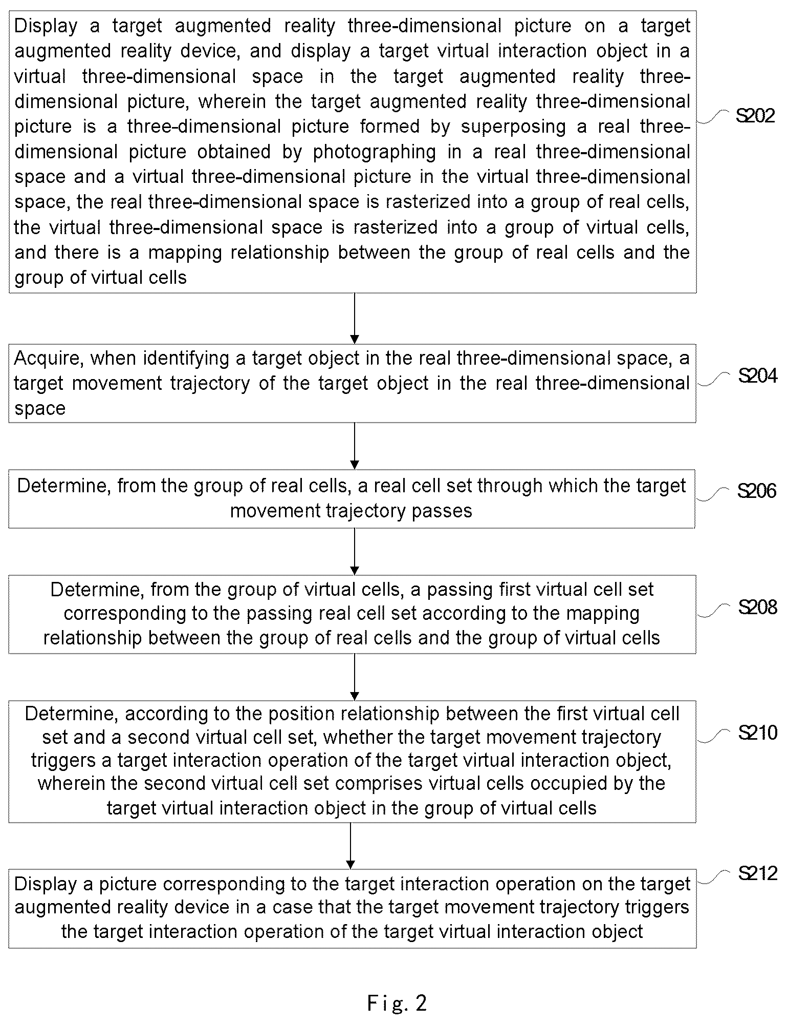 Patent US12592047 Figure 2 – Method and apparatus for interaction in three-dimensional space, storage medium, and electronic apparatus