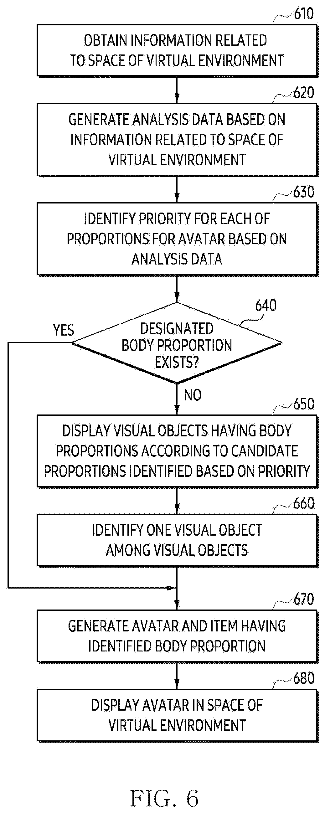 Patent US12592049 Figure 8 – Electronic device and method for displaying image in virtual environment