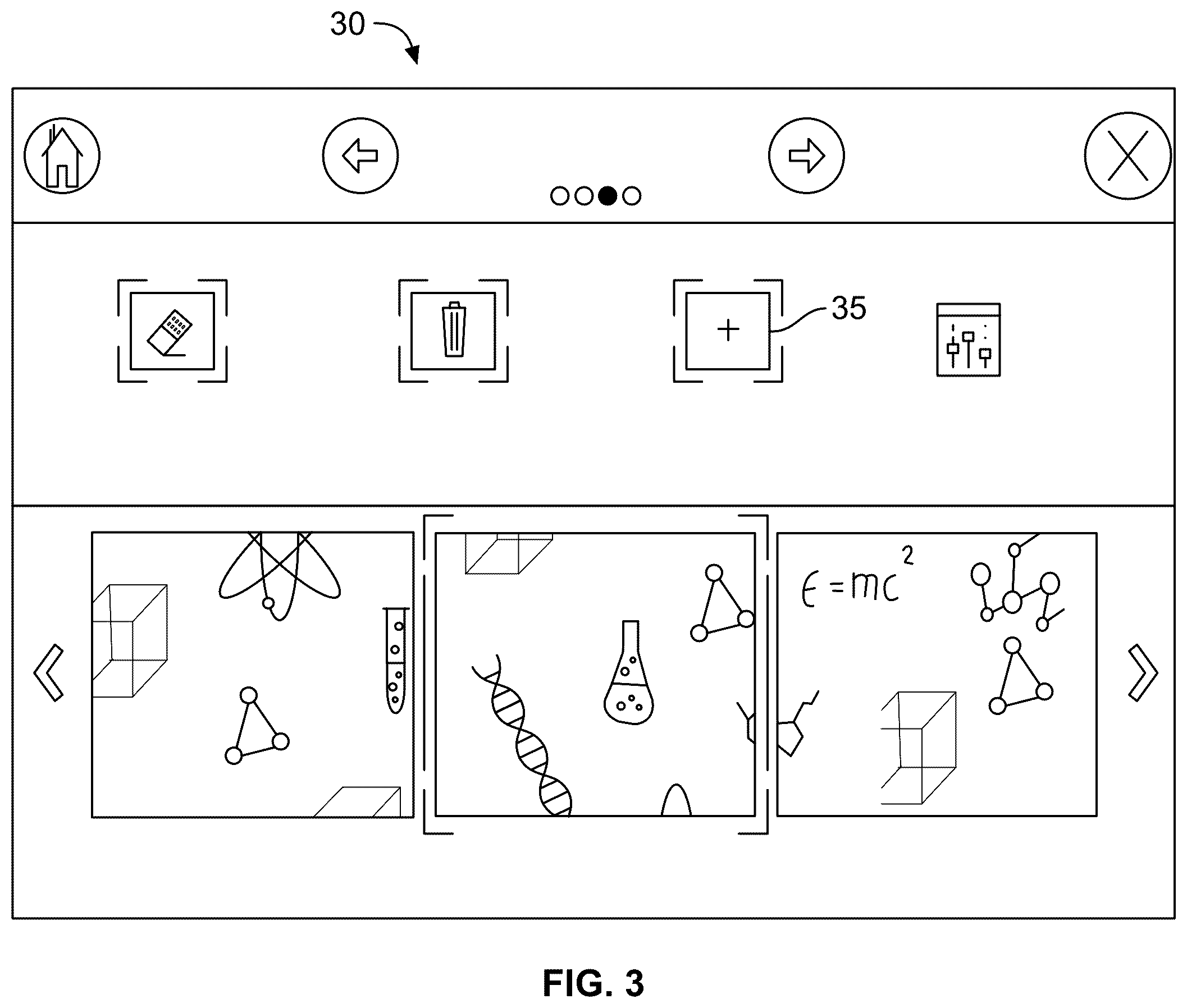Patent US12592050 Figure 3 – Cheating deterrence with virtual scratch paper