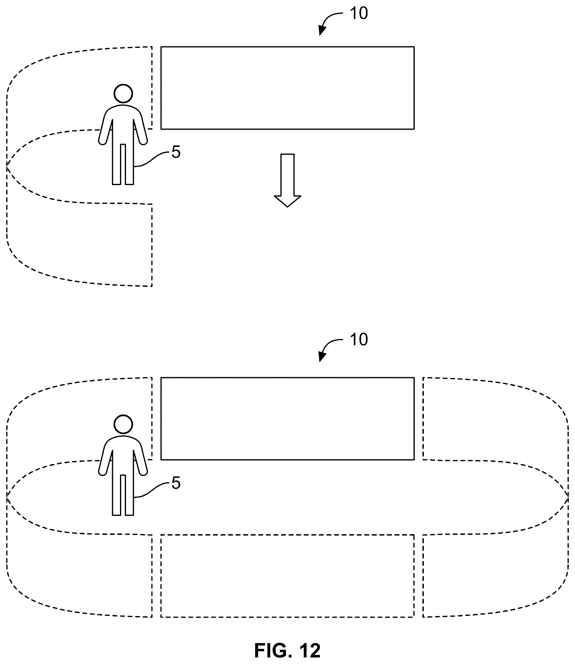 Patent US12592050 Figure 12 – Cheating deterrence with virtual scratch paper