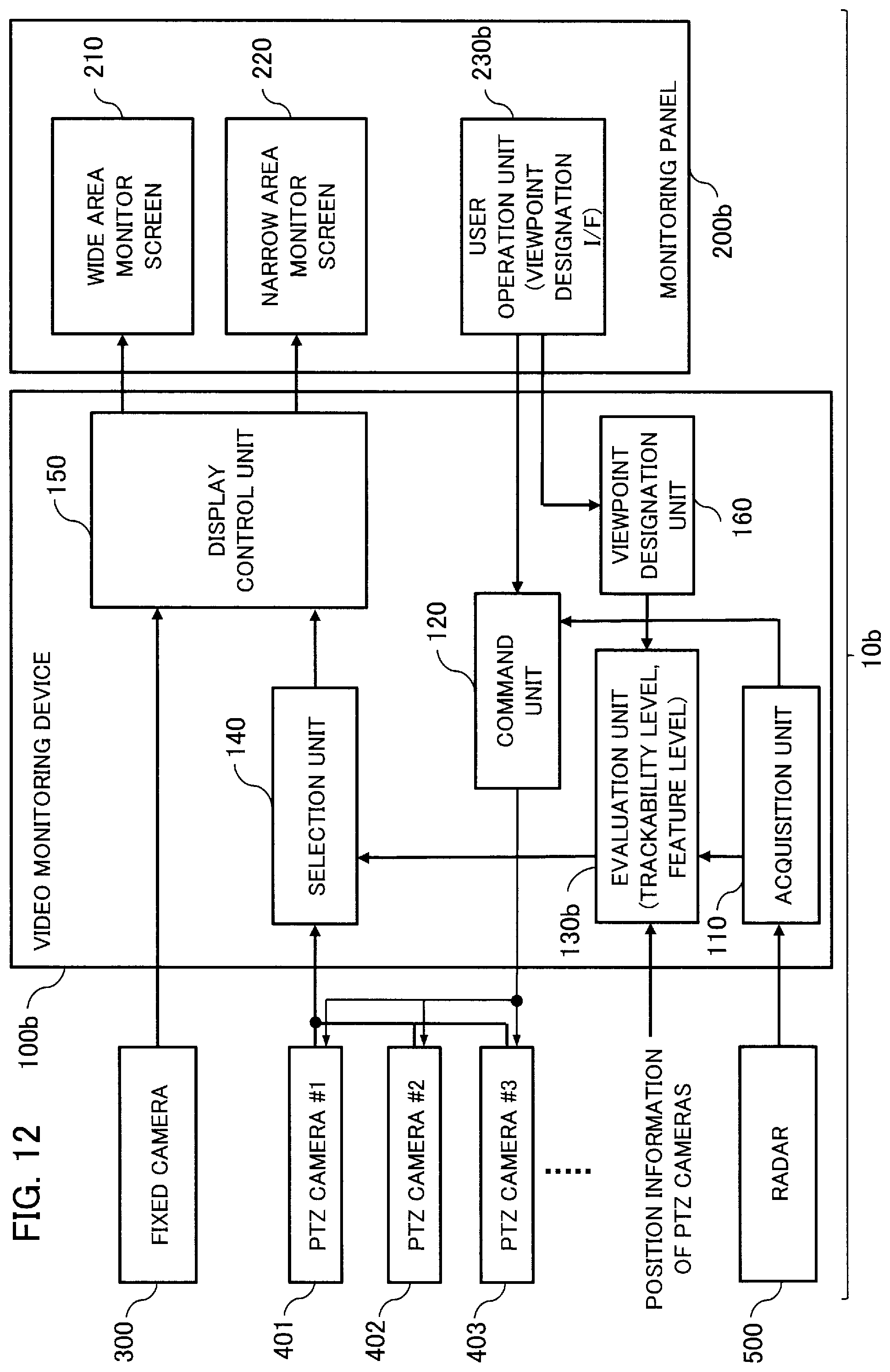 Patent US12592078 Figure 12 – Video monitoring device, video monitoring system, video monitoring method, and storage medium storing video monitoring program